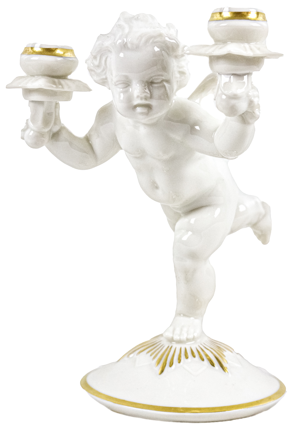 CANDELABRO EN PORCELANA DEL SEGUNDO CUARTO DEL S.XX