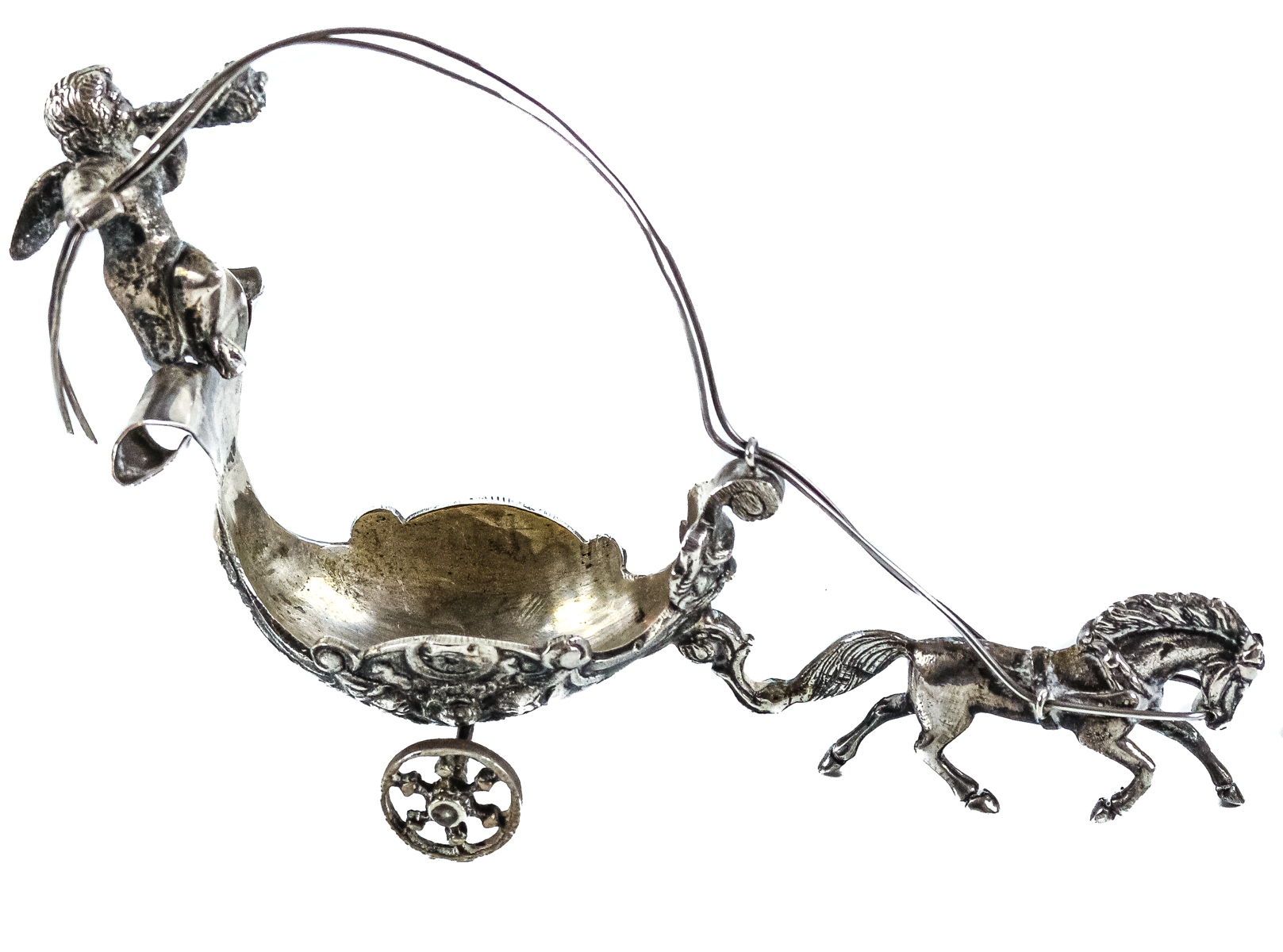 CARROZA CON ANGELOTE DE PLATA