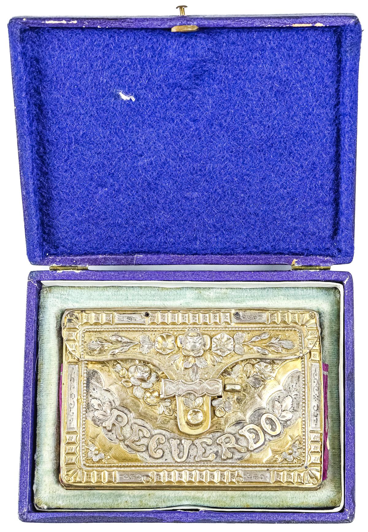 BOLSITO DE PLATA REPUJADA DEL SIGLO XIX