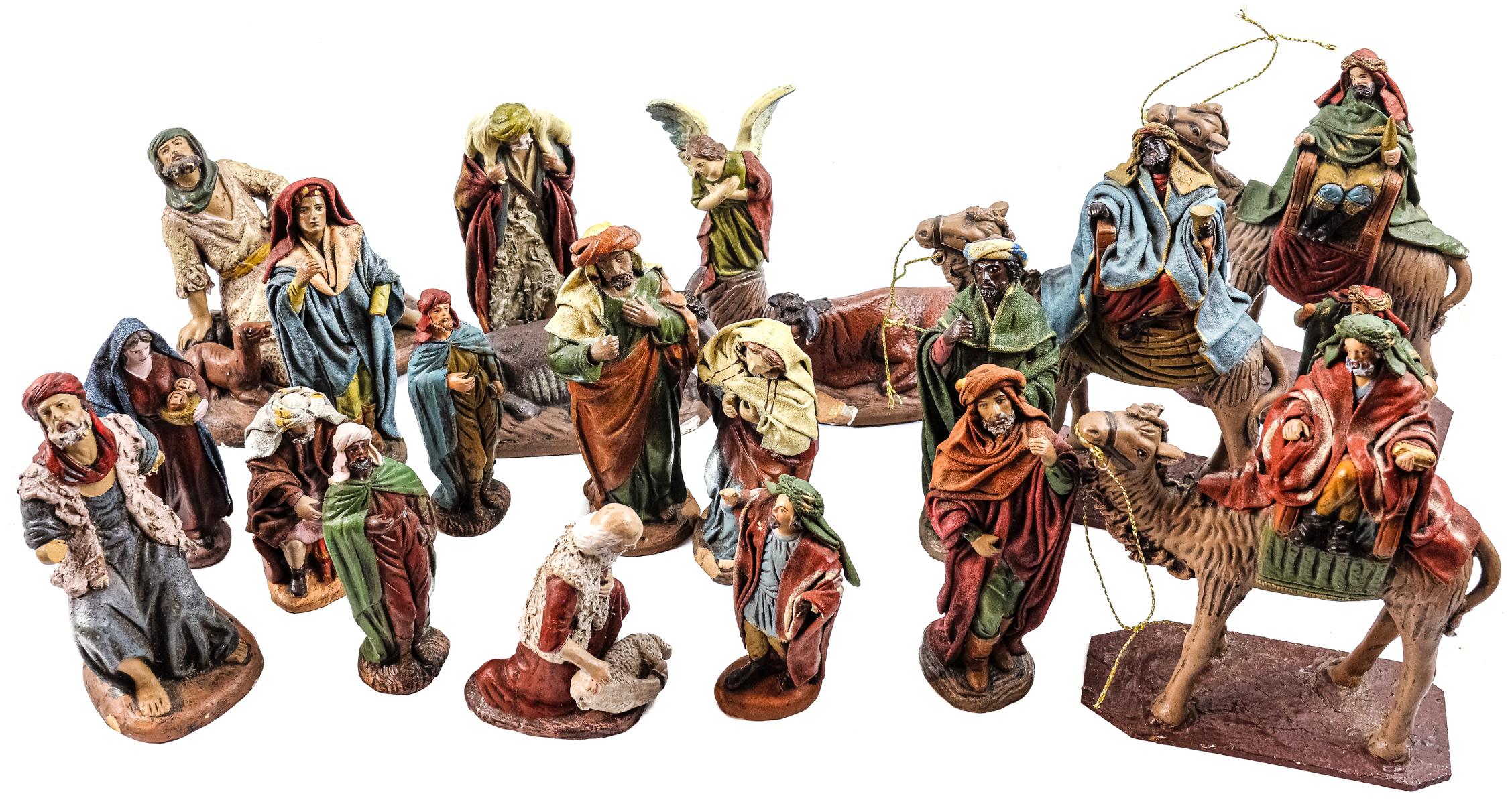 CONJUNTO DE FIGURAS DE PESEBRE SEGUNDA MITAD S.XX