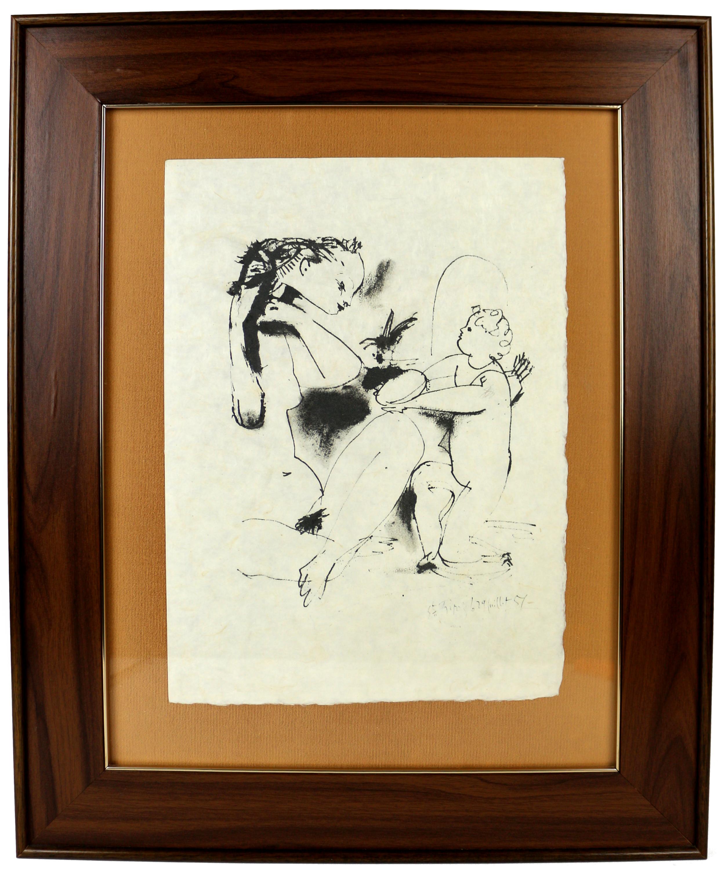 PAREJA DE  LITOGRABADOS DE PICASSO