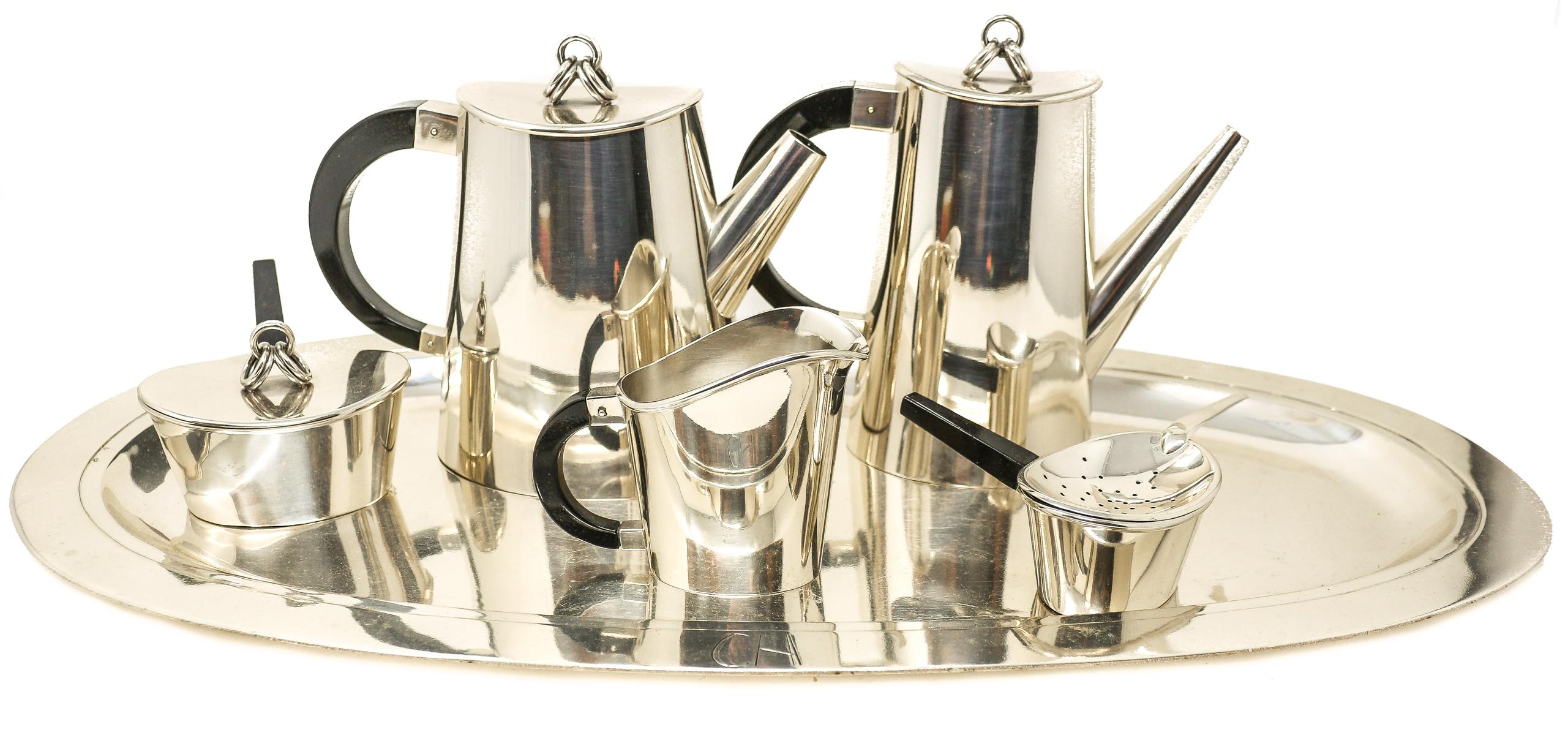 JUEGO DE CAFÉ Y TÉ EN PLATA "PUIG DORIA"