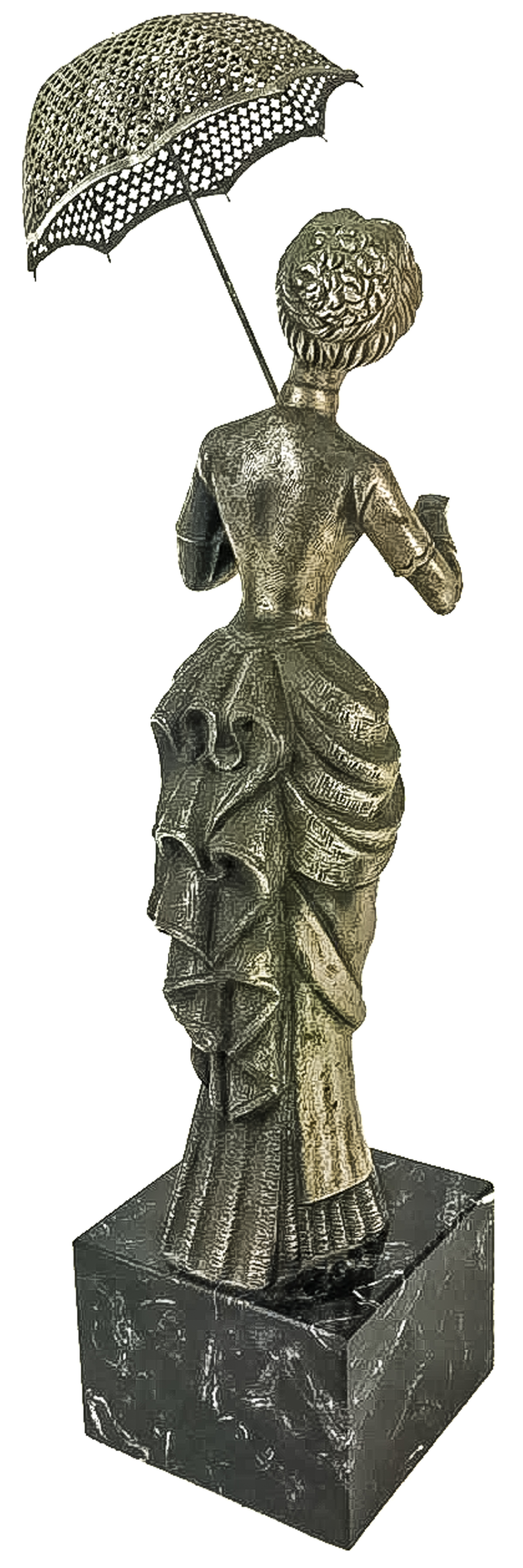 FIGURA DECORATIVA EN METAL DE MEDIADOS DEL S.XX