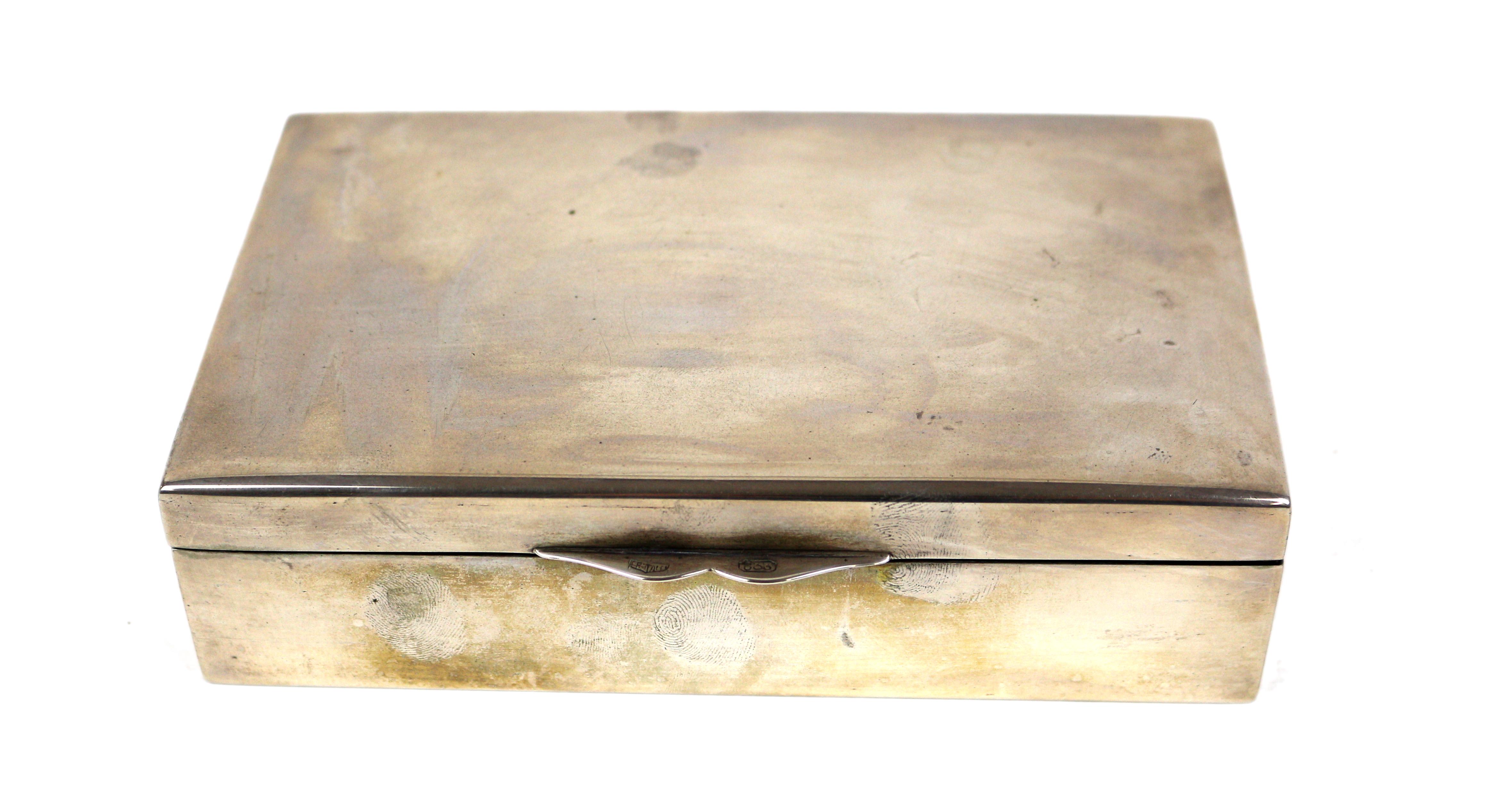 CAJA CIGARRERA DE PLATA