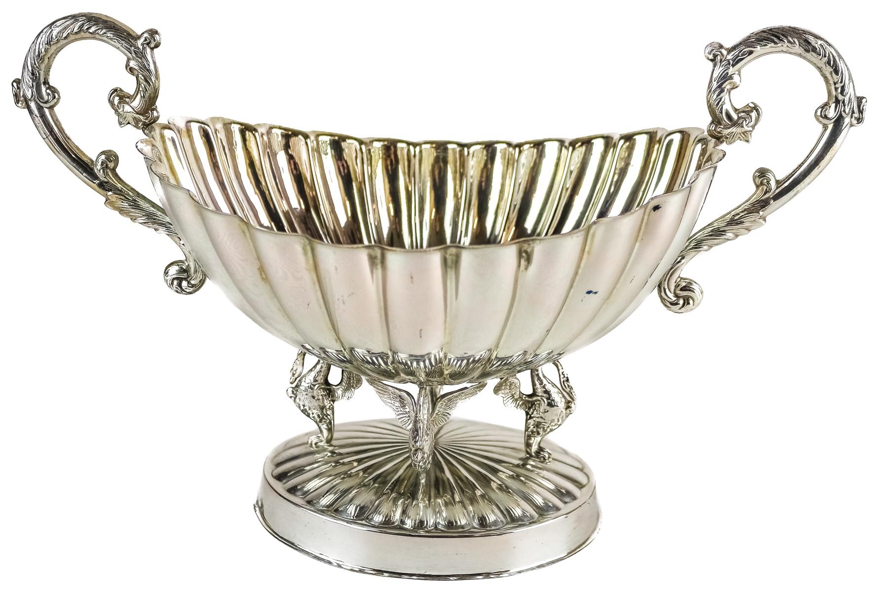 CENTRO DE MESA EN PLATA DEL ÚLTIMO TERCIO DEL S.XX