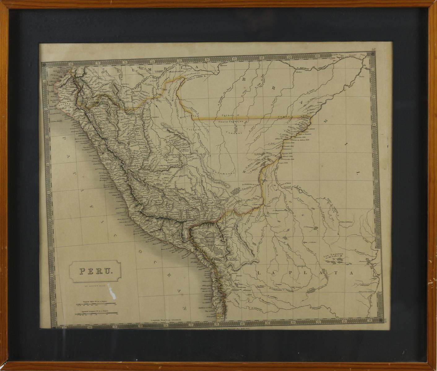 MAPA GRABADO  ENMARCADO S.XIX