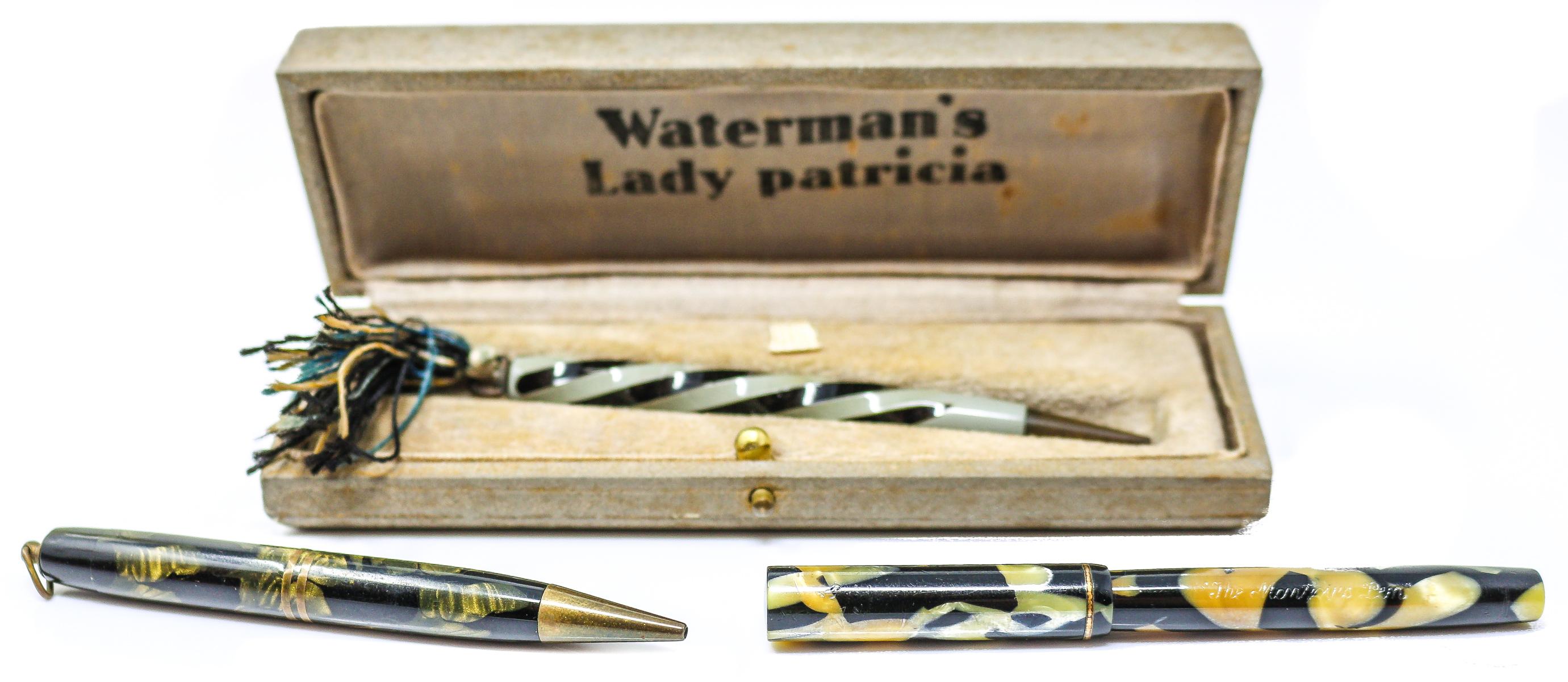 DOS PORTAMINAS Y UNA PLUMA DE LOS AÑOS 30