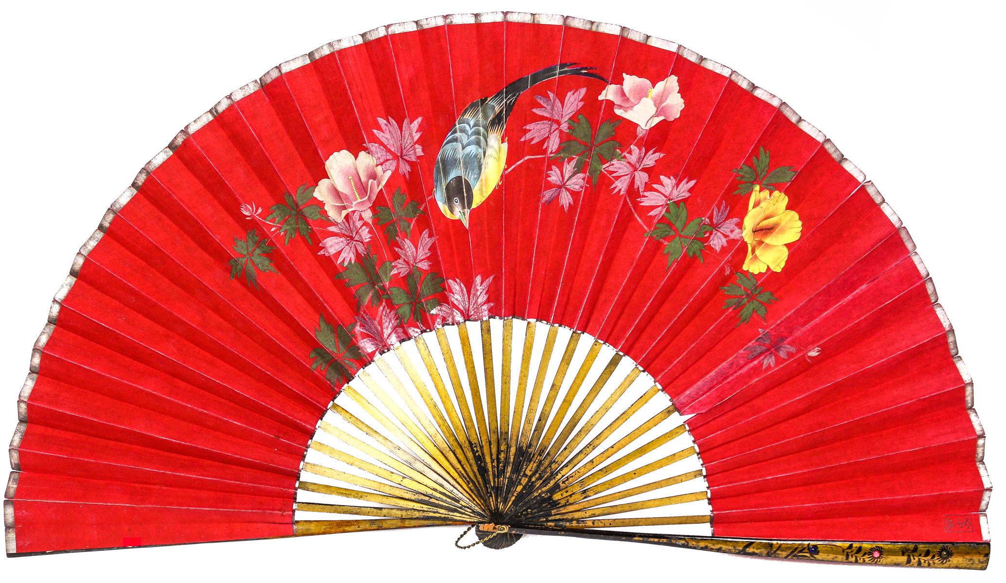 ABANICO PERICÓN JAPONÉS DE PRINCIPIOS DEL S.XX