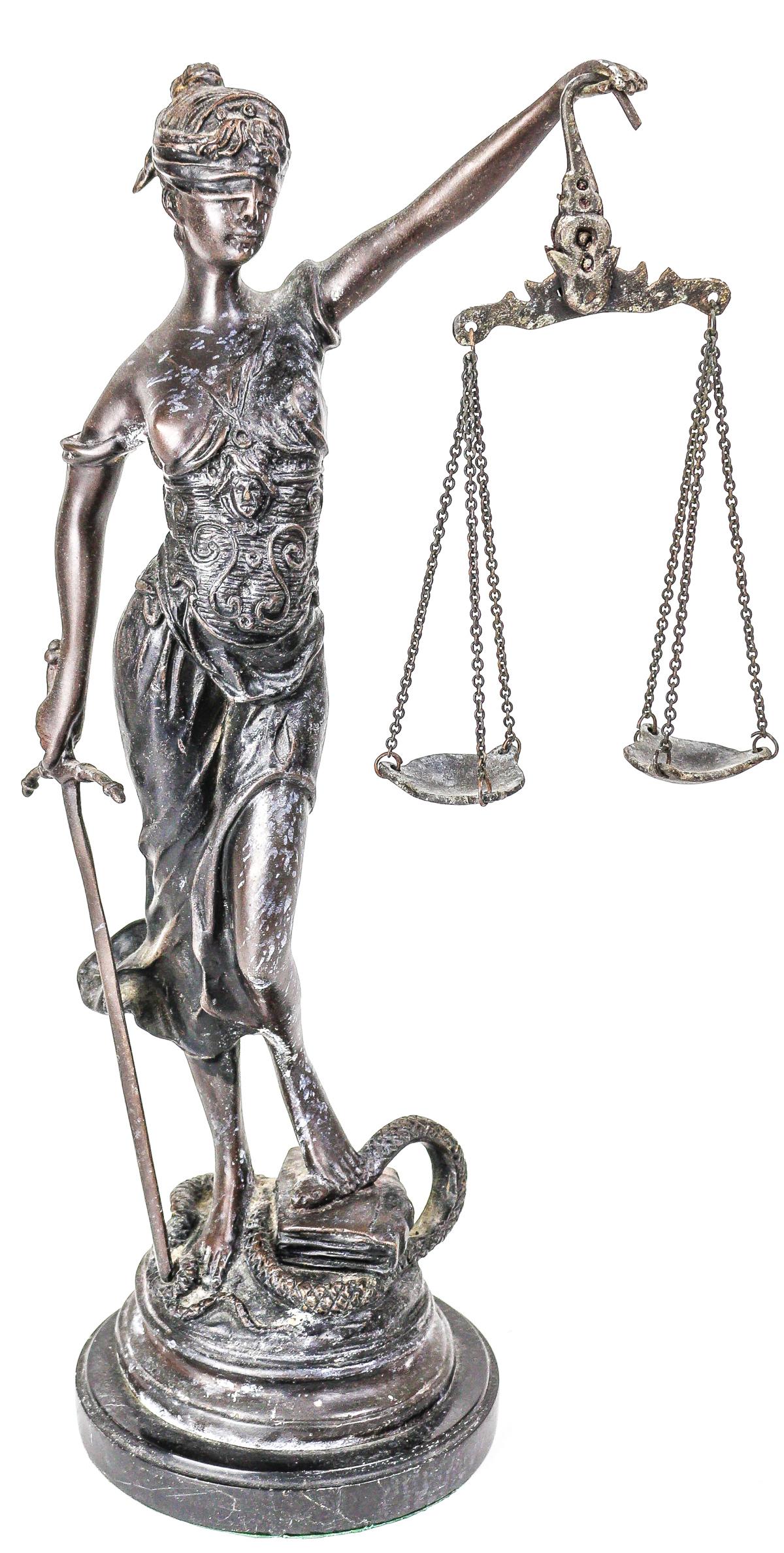 "LA JUSTICIA" FIGURA EN BRONCE