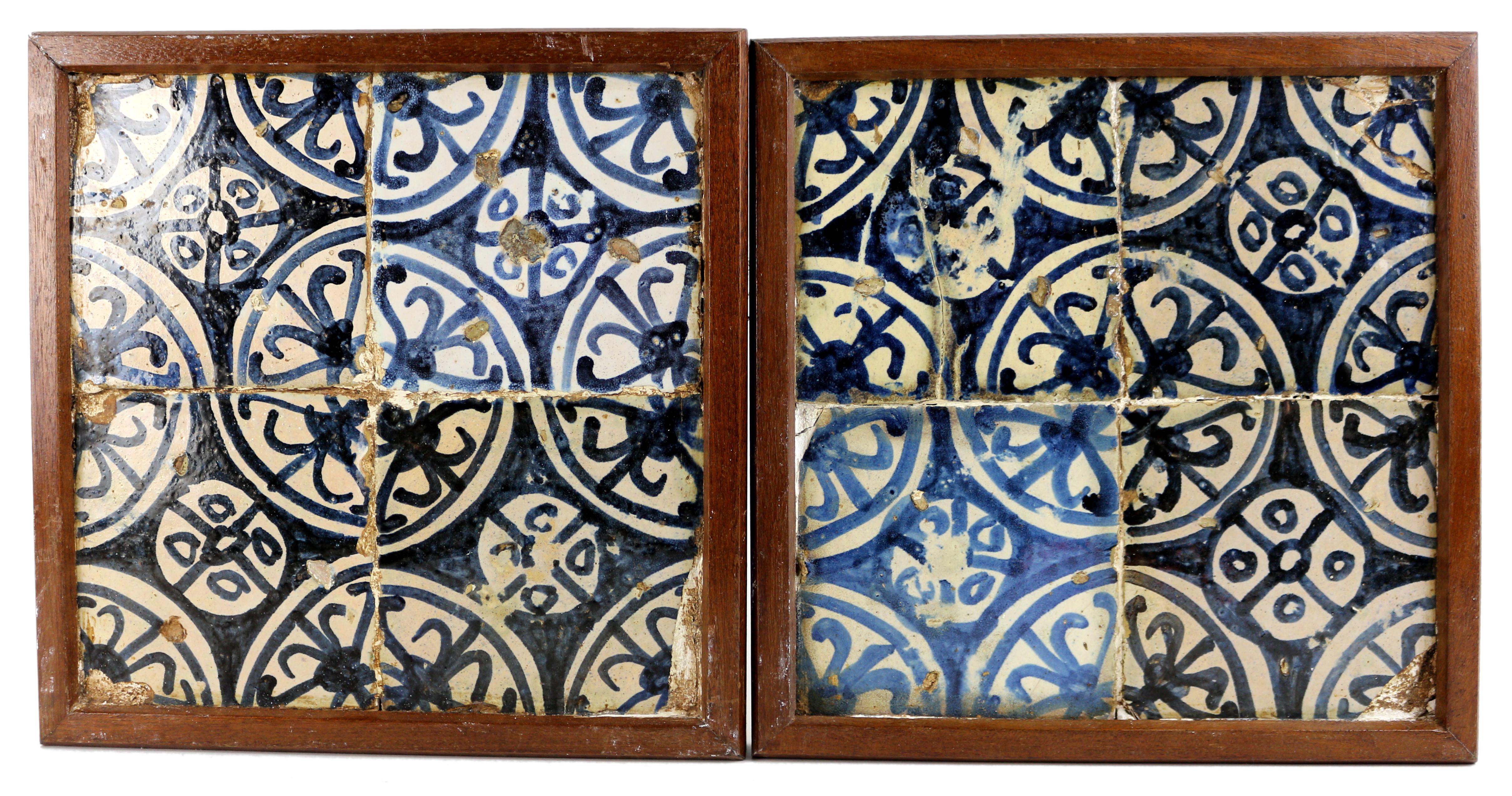 PAREJA DE PLAFONES DE BALDOSAS CIRCA 1500