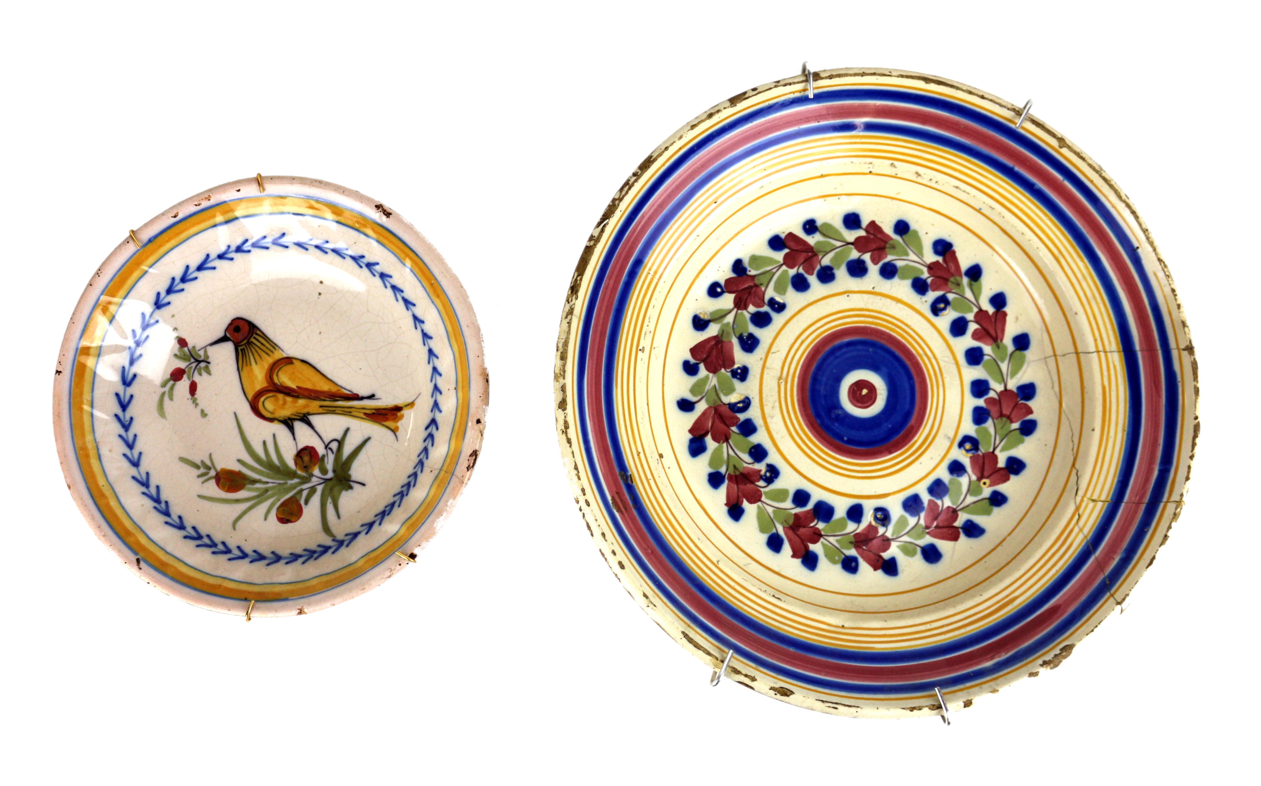 PLATO Y LEBRILLO EN CERÁMICA DE MANISES DE FINALES DEL S.XIX