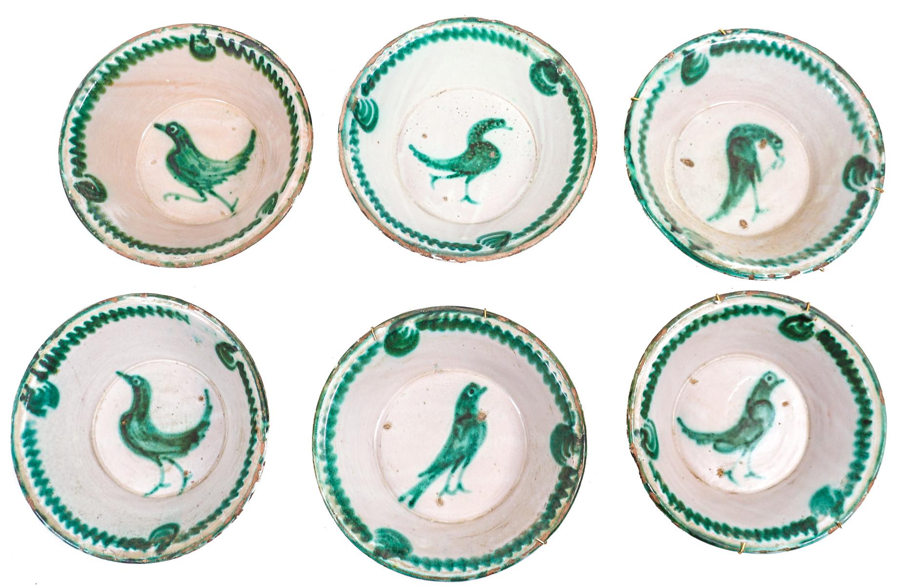 COLECCIÓN DE SEIS PLATOS DE CERÁMICA ARAGONESA