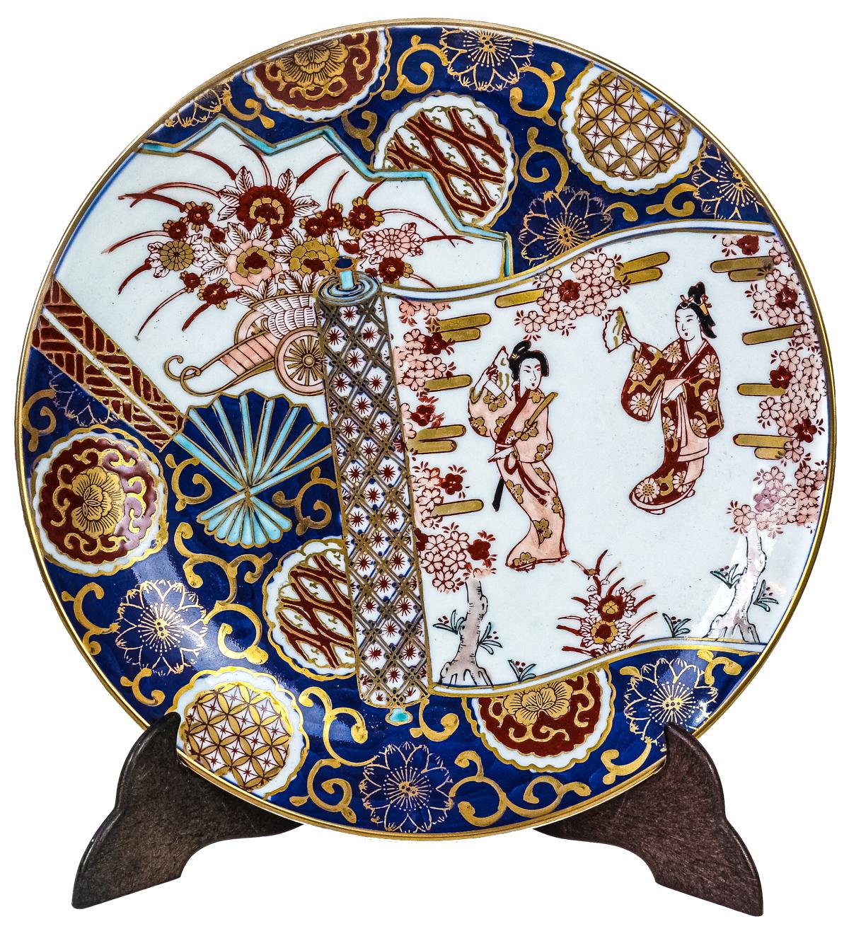 PLATO Y TIBOR DE PORCELANA ORIENTAL