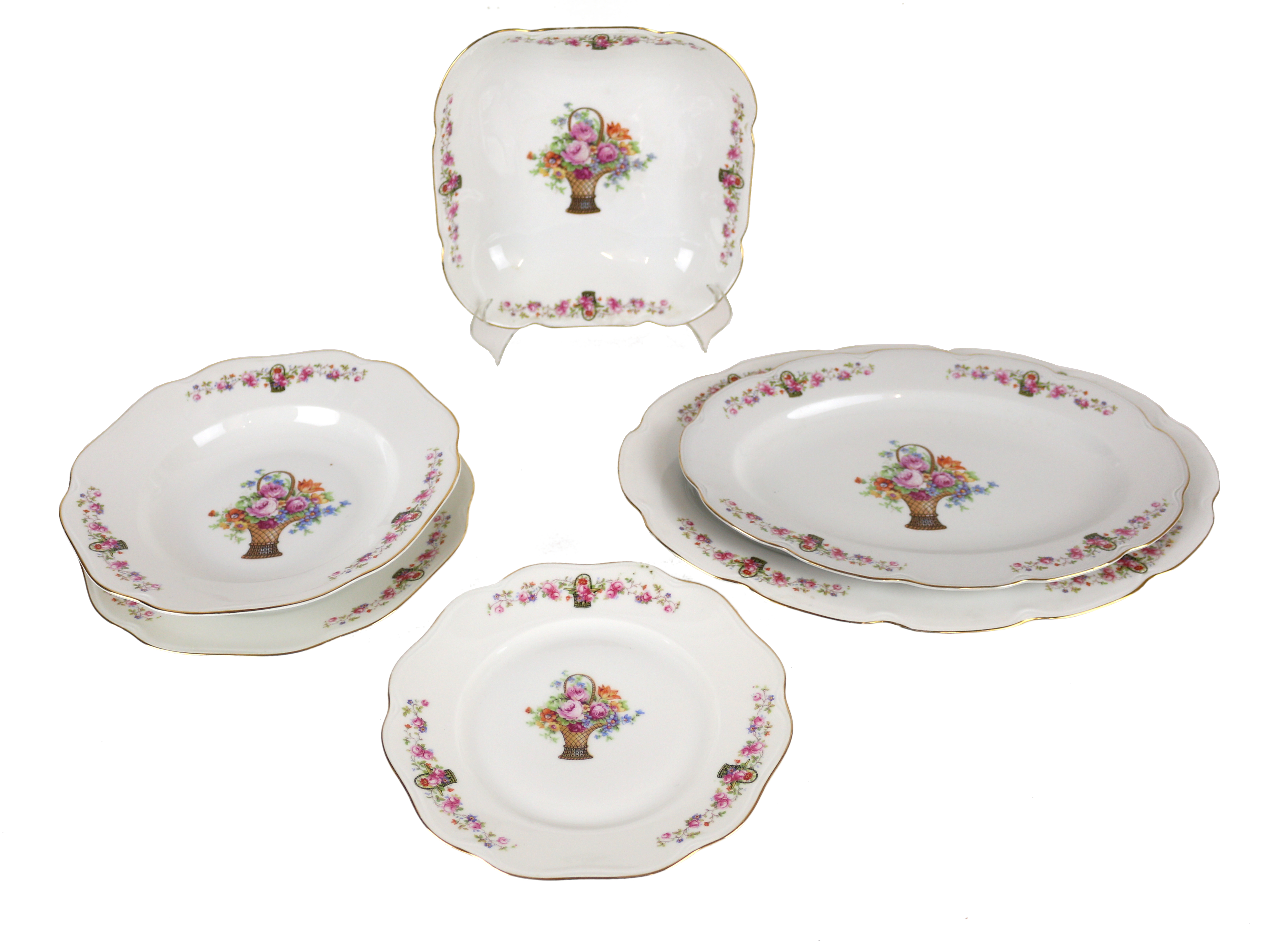 CONJUNTO DE PIEZAS DE VAJILLA DEL SEGUNDO TERCIO DEL S.XX