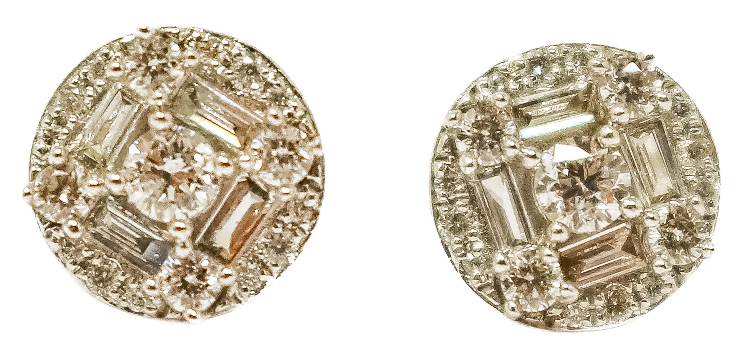PENDIENTES ROSETÓN CON DIAMANTES