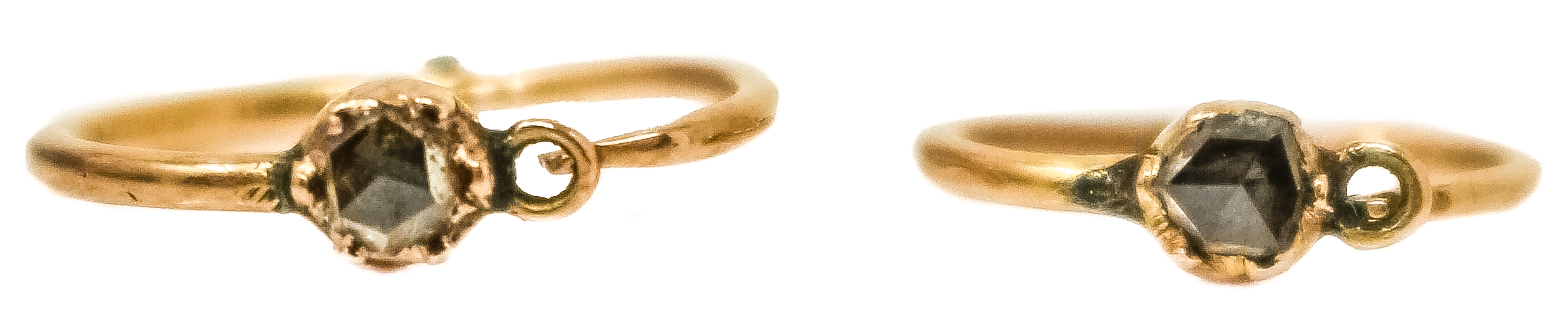 PENDIENTES CON DIAMANTE DEL S.XIX