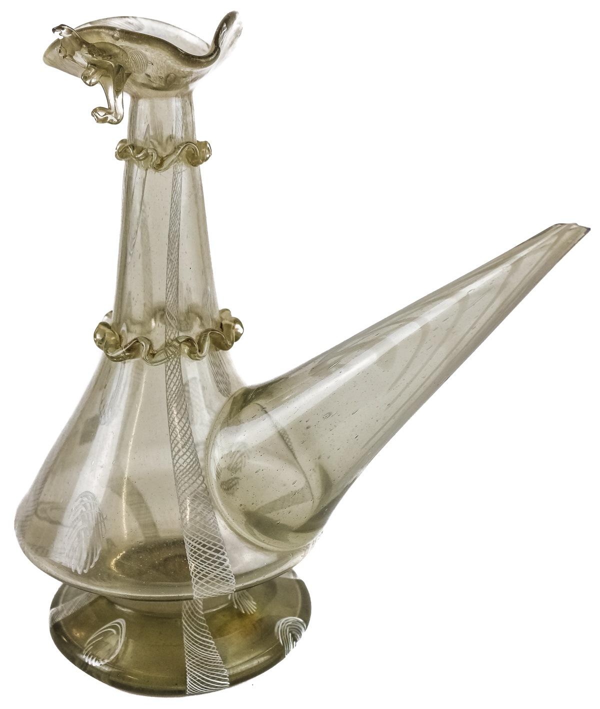 PORRÓN DE CRISTAL SOPLADO DEL SIGLO XVIII