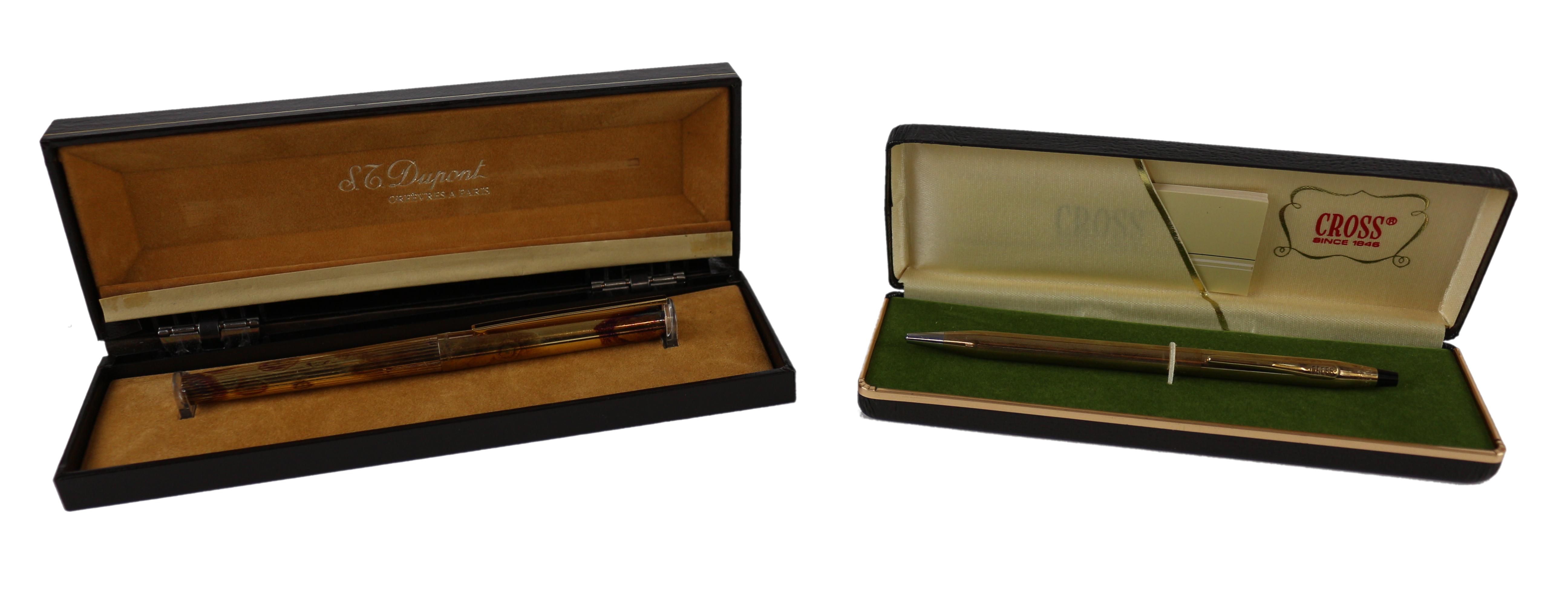 PLUMA "DUPONT" Y BOLÍGRAFO "CROSS"