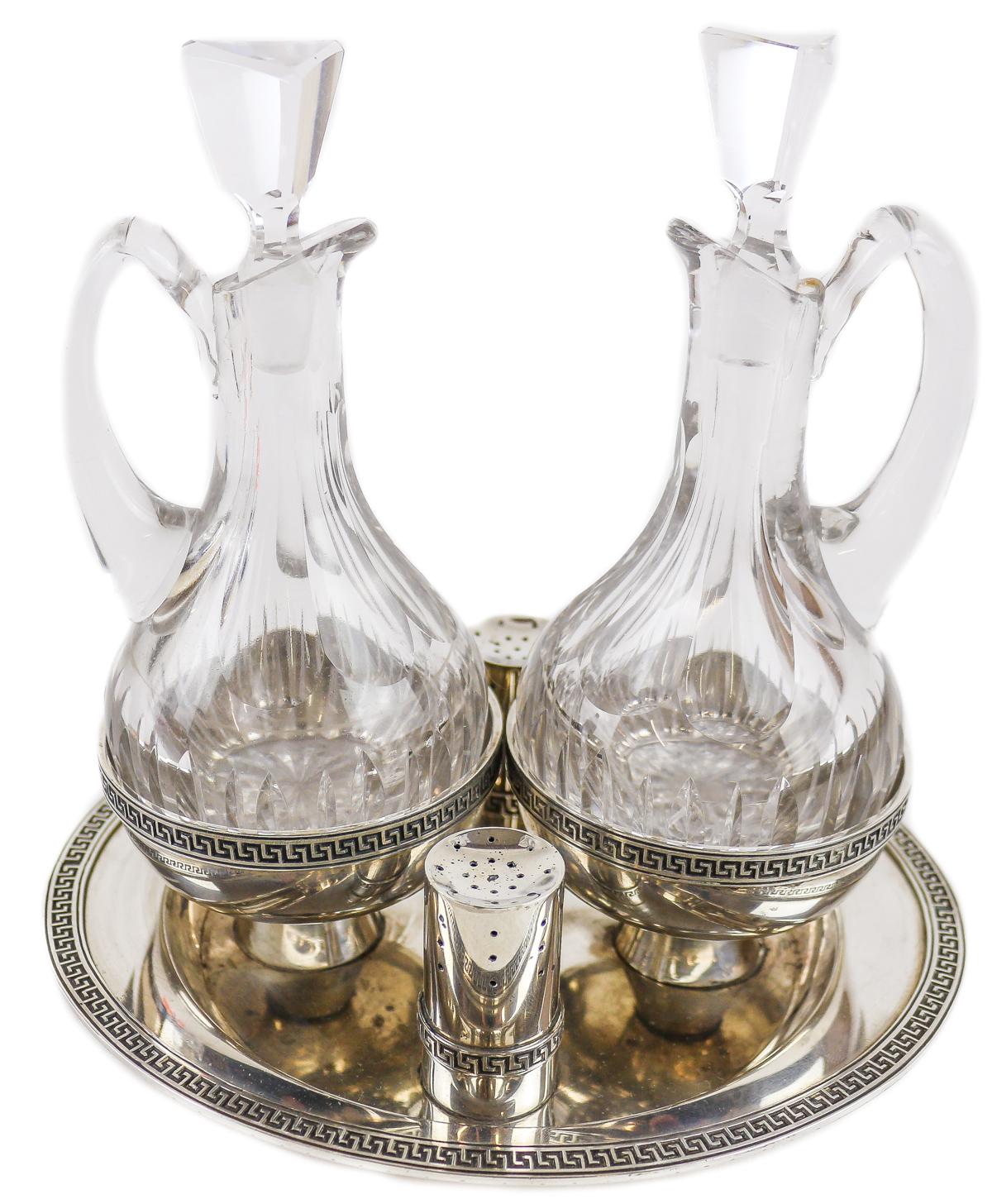CONJUNTO VINAGRERAS EN PLATA "PUIG DORIA"