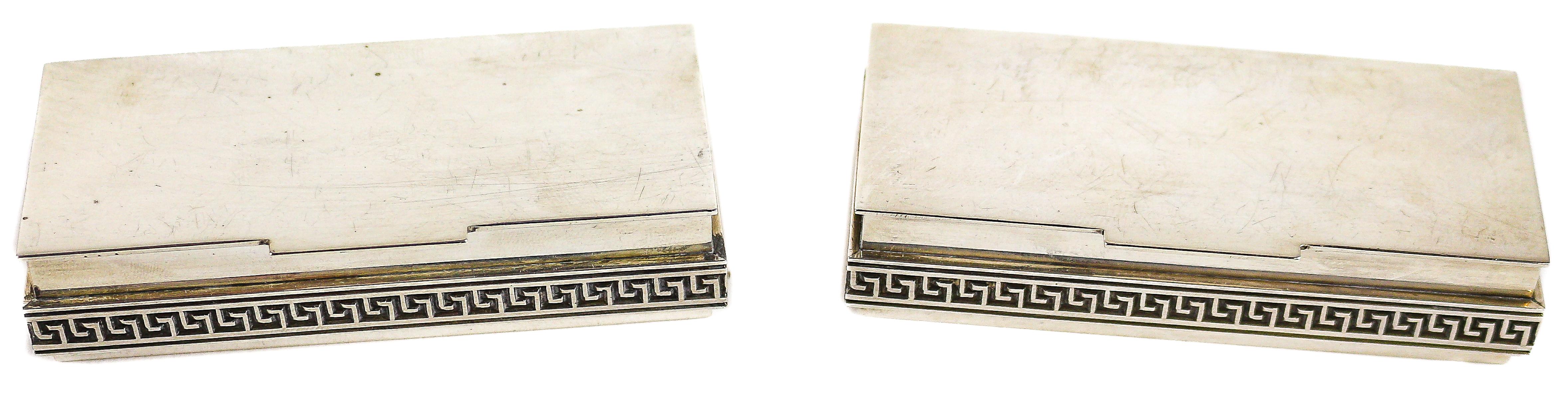 DOS CAJITAS PALILLERO EN PLATA "PUIG DORIA"