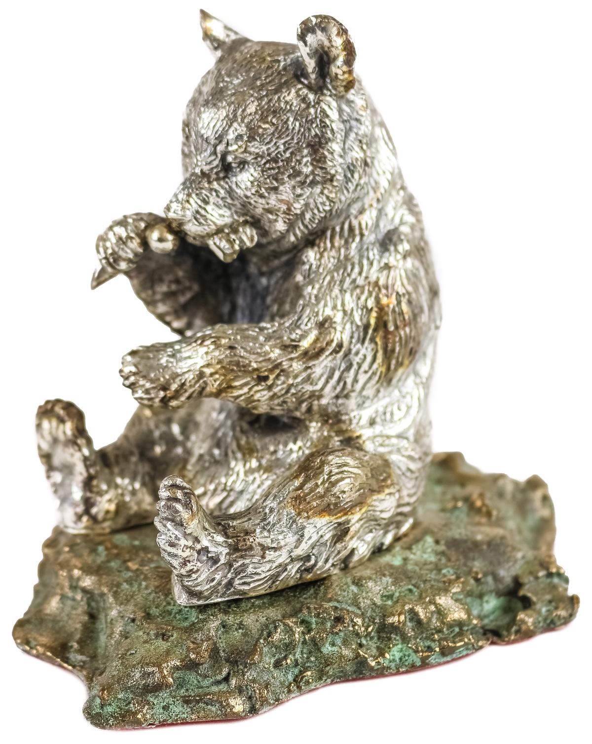 FIGURA BAÑADA EN PLATA DEL ÚLTIMO CUARTO DEL S.XX