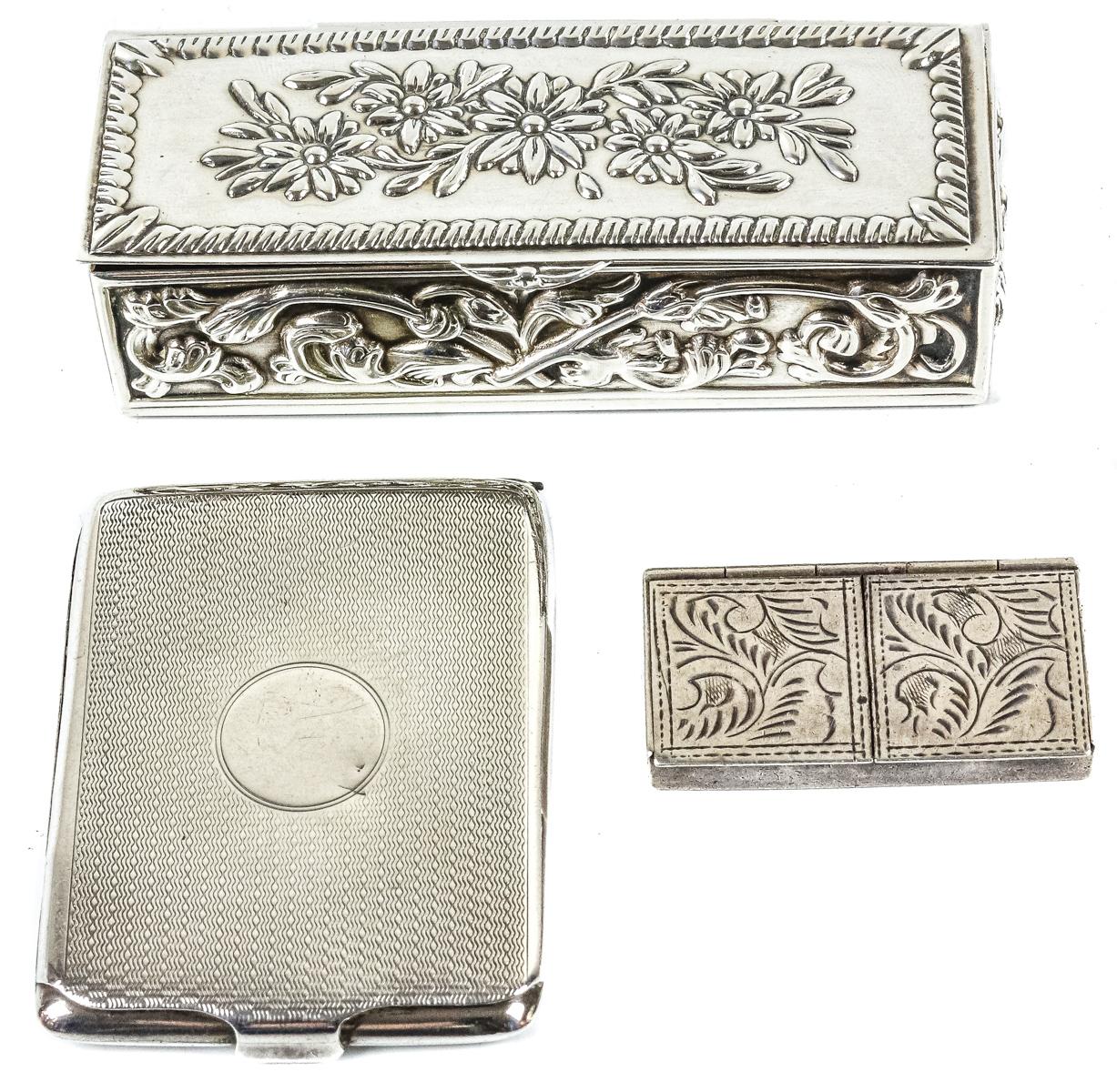 TRES CAJITAS DE COLECCIÓN EN PLATA