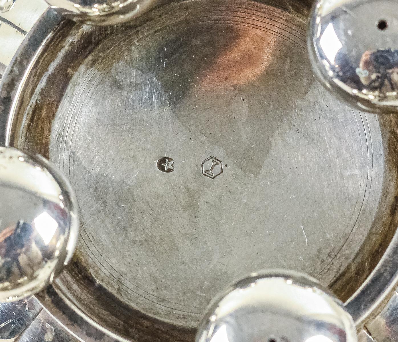 JUEGO DE CAFÉ EN PLATA DE MEDIADOS DEL S.XX