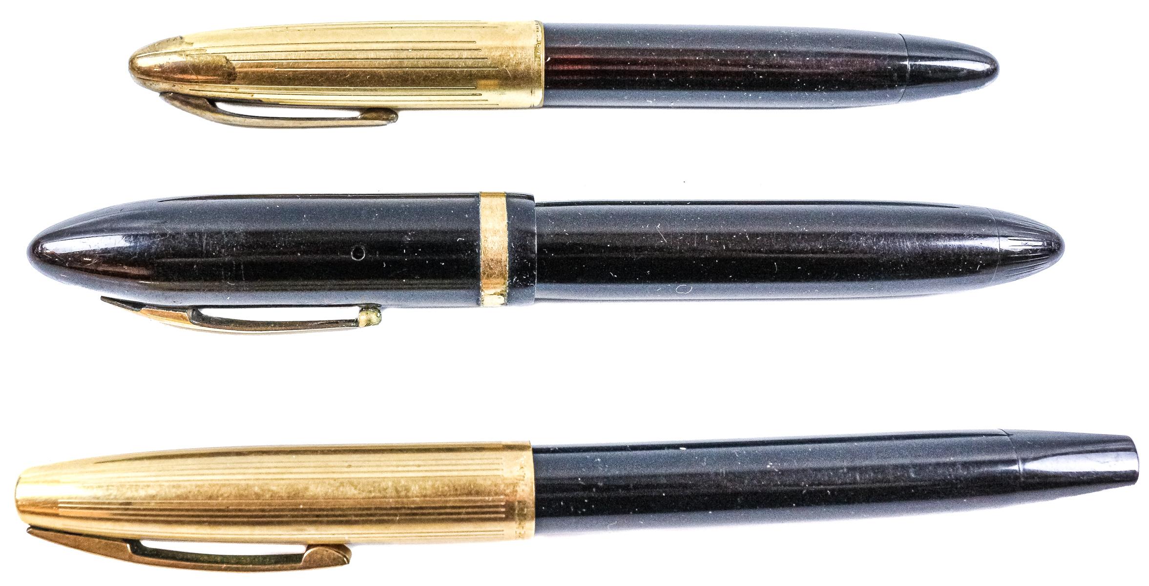 TRES PLUMAS SHEAFFER DE MEDIADOS DE SIGLO XX