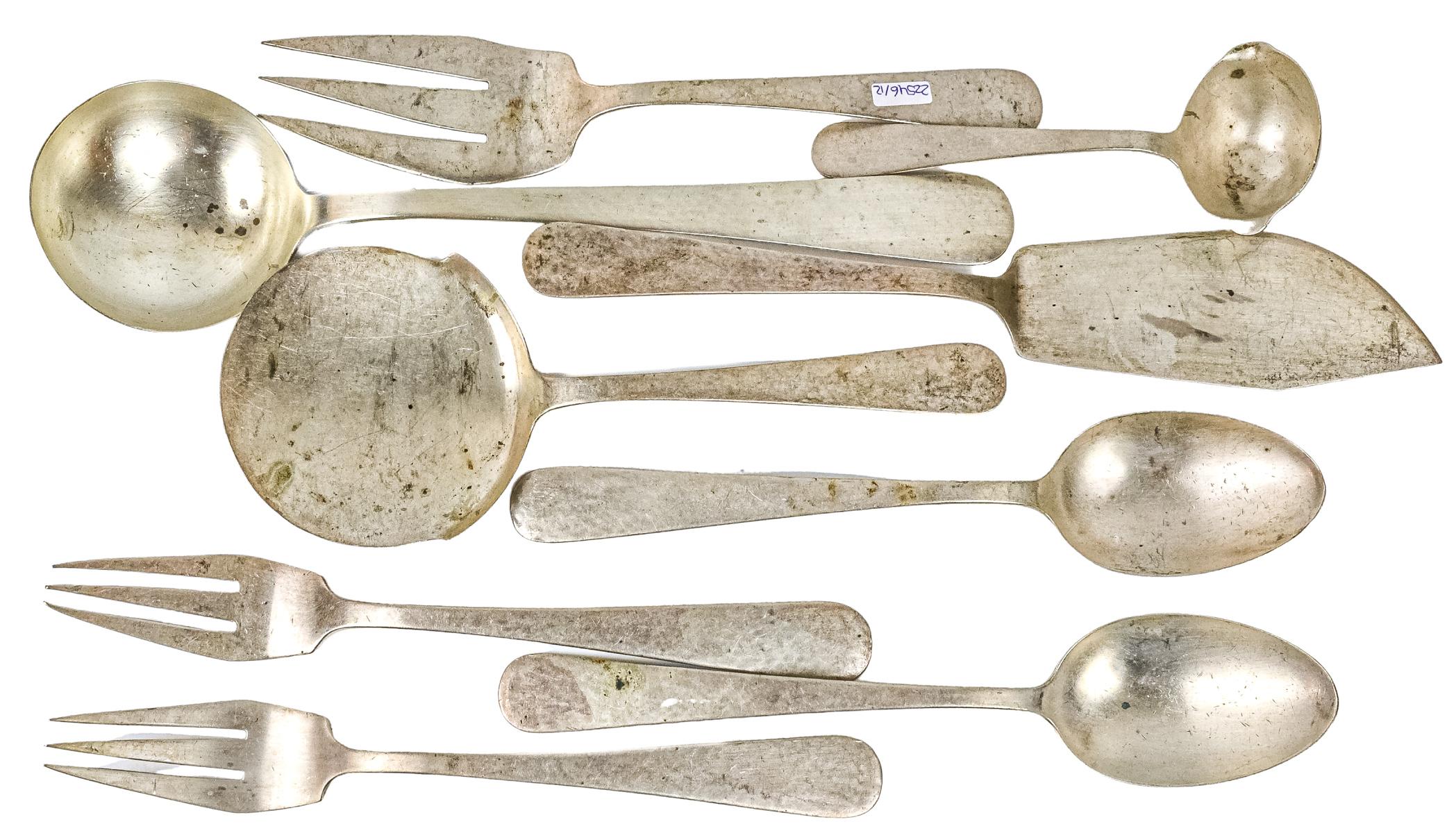 LOTE DE CUBIERTOS EN PLATA DE PRINCIPIOS DEL S.XX