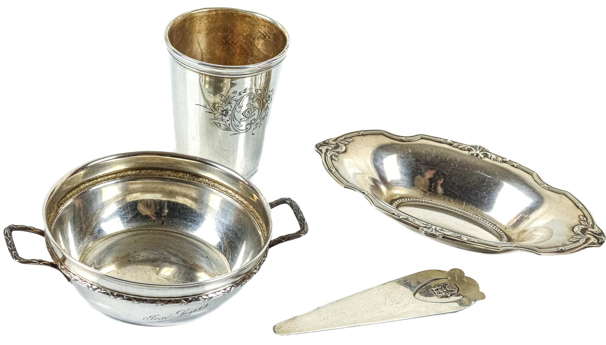 LOTE VARIADO DE OBJETOS DE PLATA