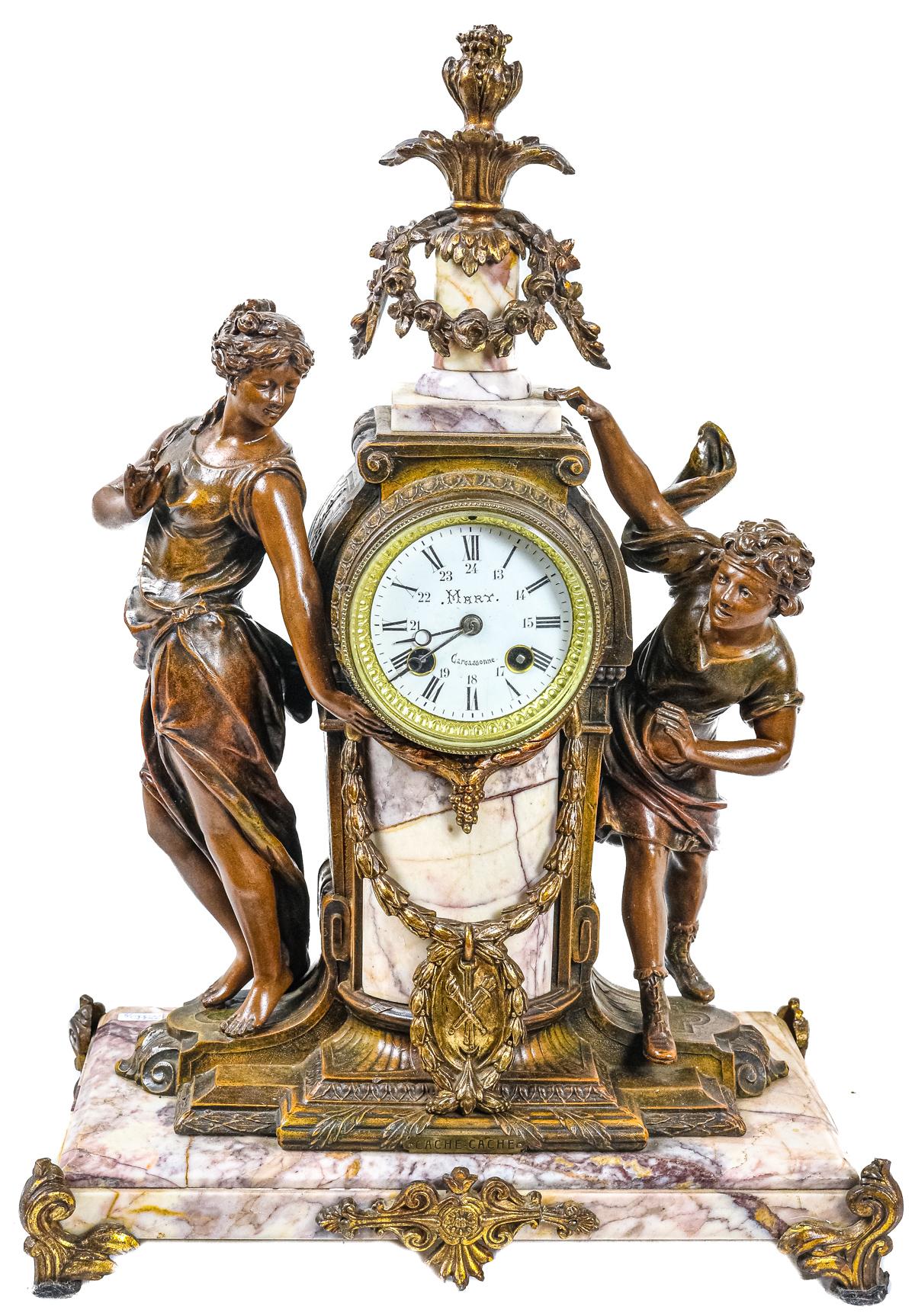 RELOJ DE SOBREMESA FRANCES DE FINALES DEL S.XIX