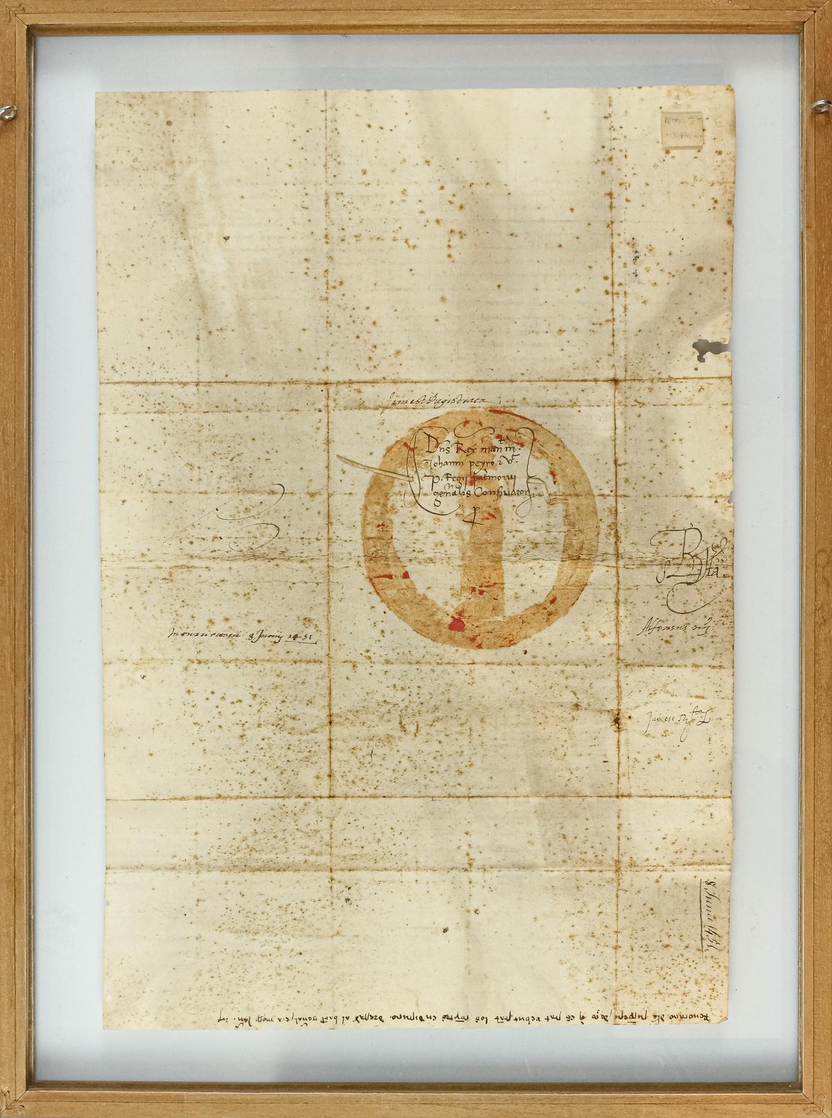 FIRMA REAL DE ALFONSO V DE ARAGÓN