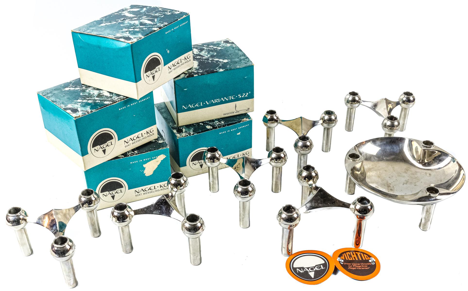 JUEGO DE CANDELABROS DE LA MANUFACTURA ALEMANA NAGEL