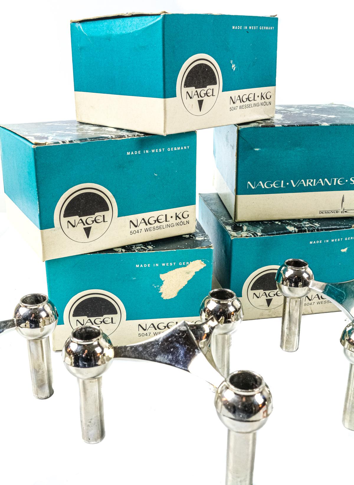 JUEGO DE CANDELABROS DE LA MANUFACTURA ALEMANA NAGEL