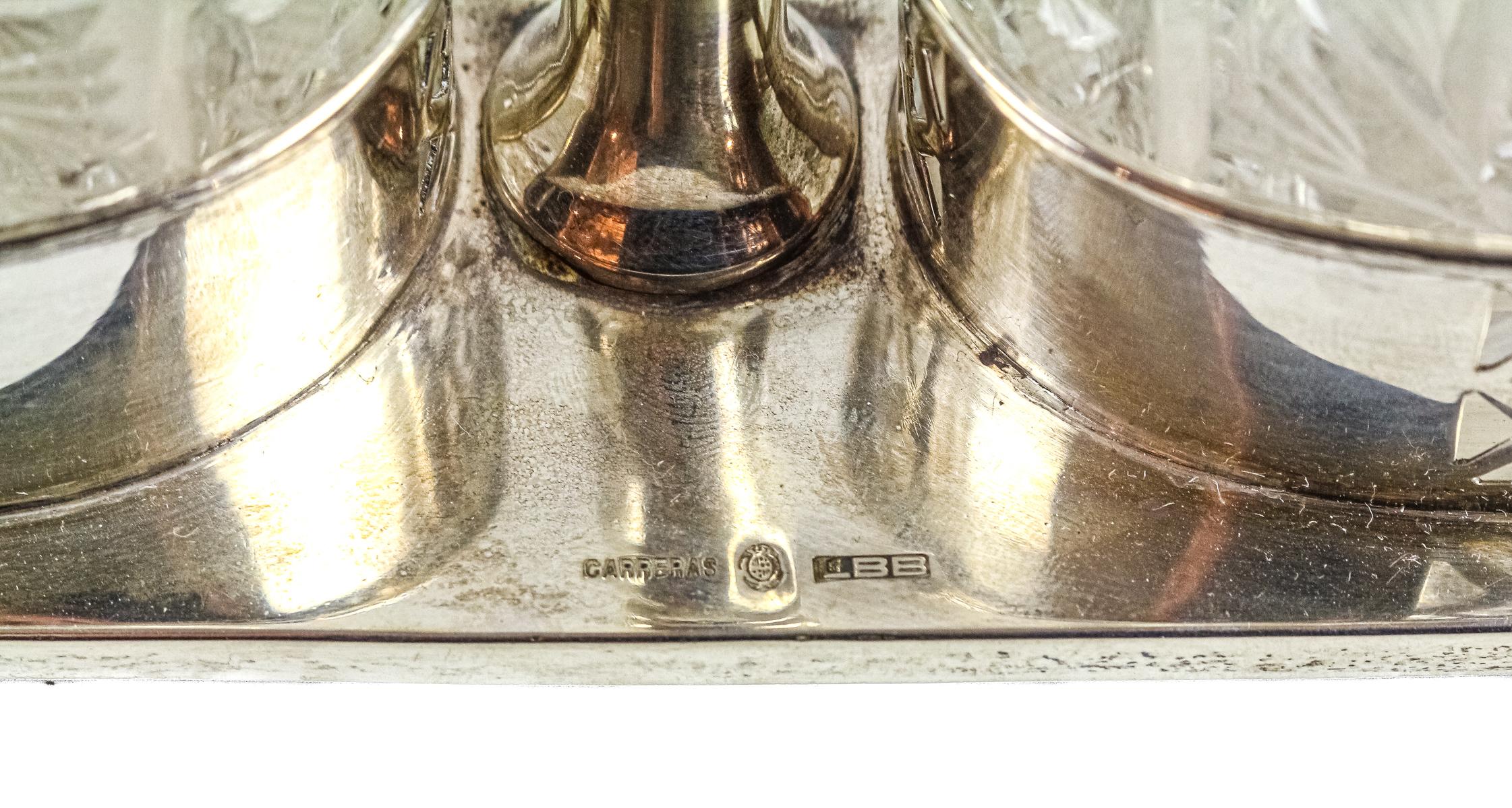 CONJUNTO DE VINAGRERAS EN PLATA DEL PRIMER TERCIO DEL S.XX