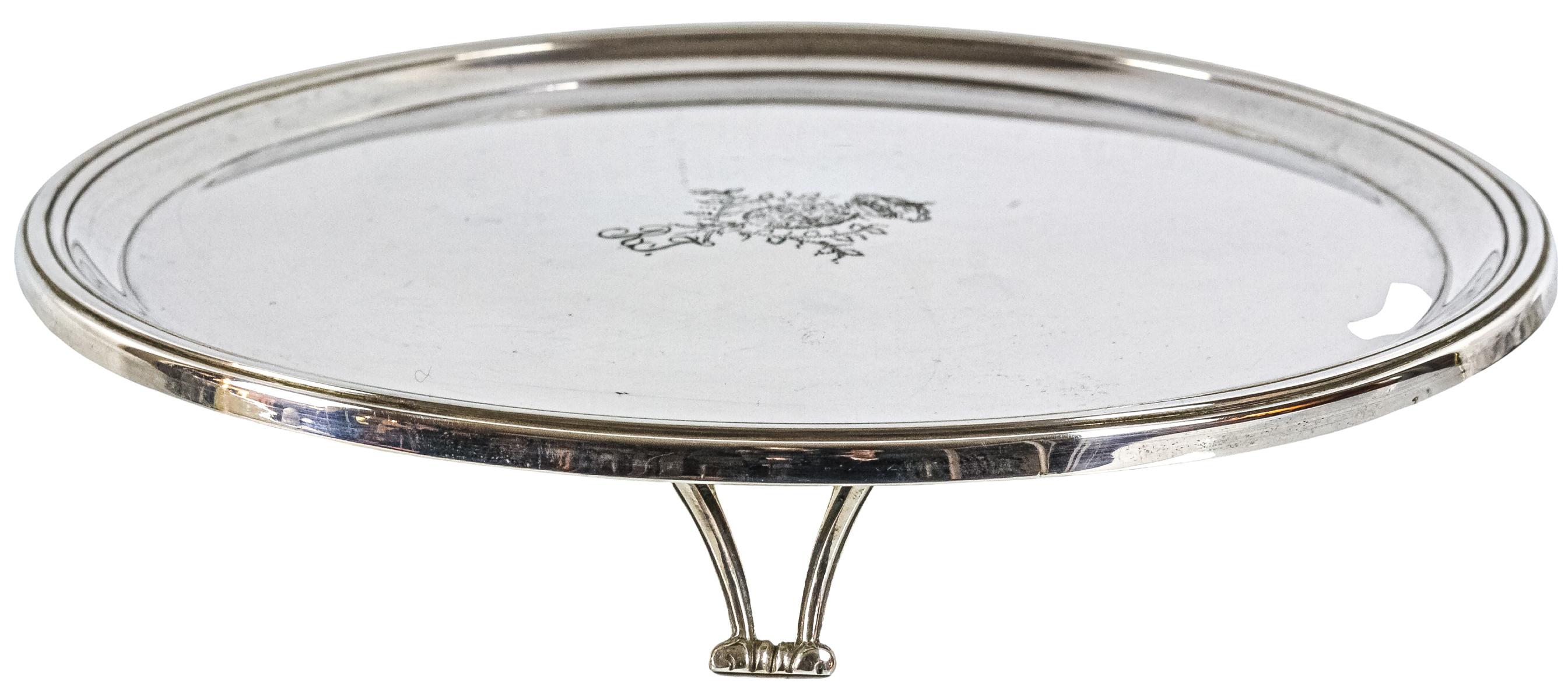 CENTRO DE MESA EN PLATA DE PORTUGAL DEL ÚLTIMO TERCIO S.XX