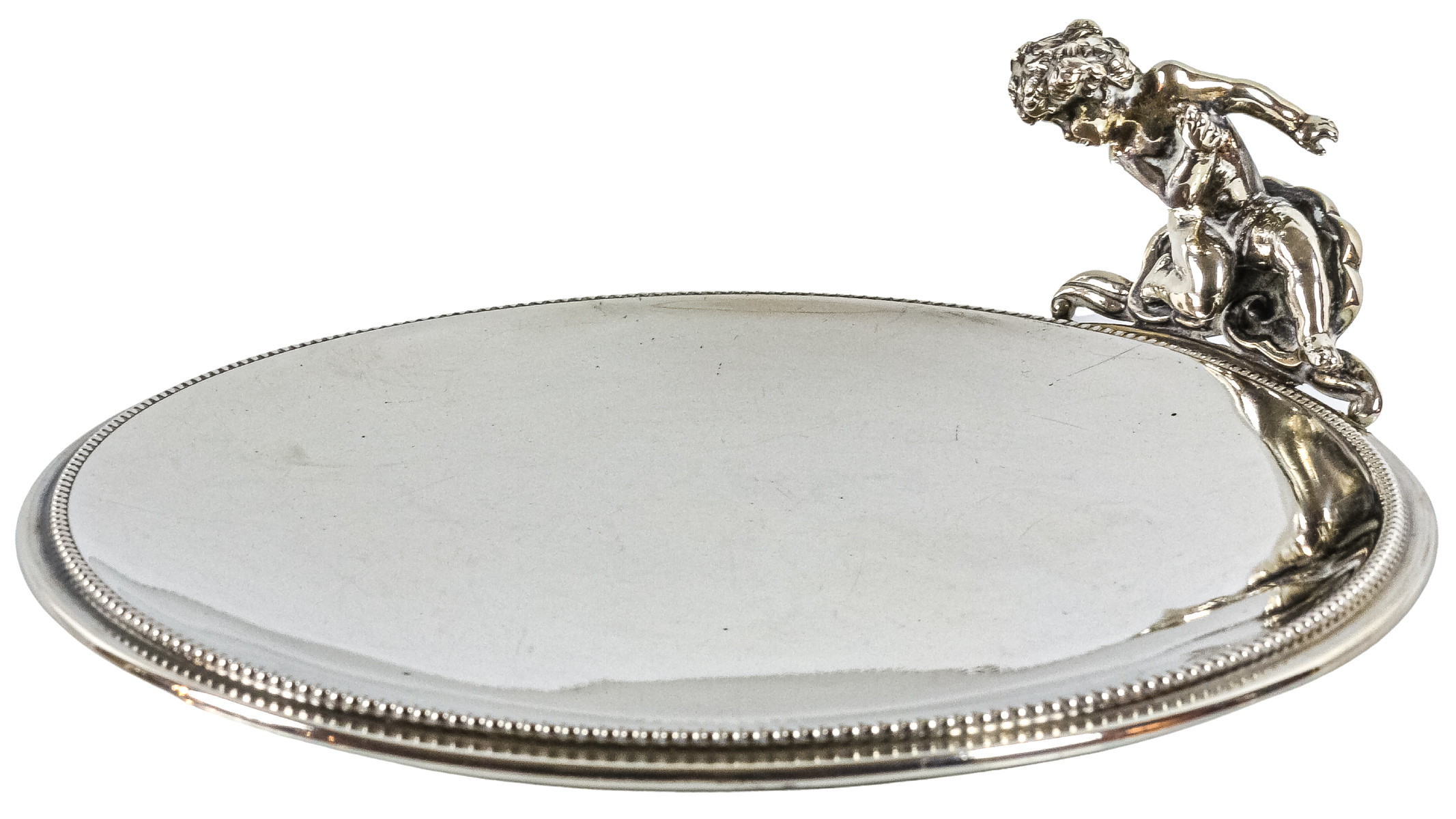 CENTRO DE MESA EN PLATA DE MEDIADOS DEL S.XX