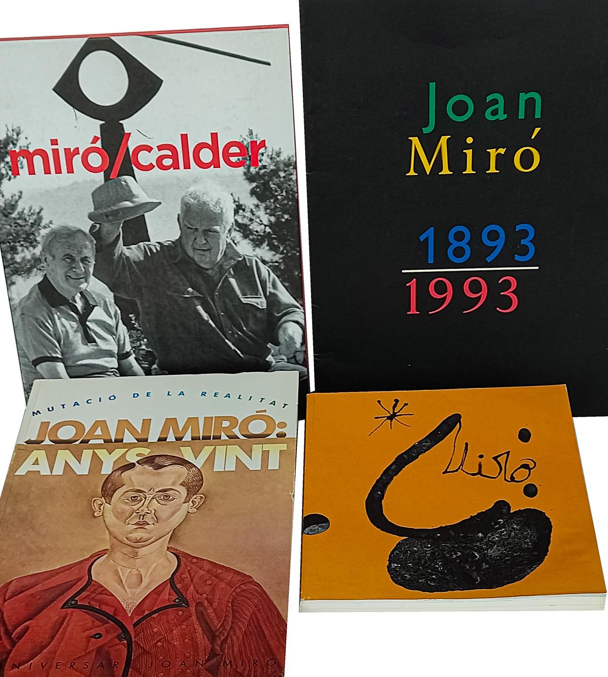 CUATRO LIBROS Y CATÁLOGOS SOBRE MIRÓ