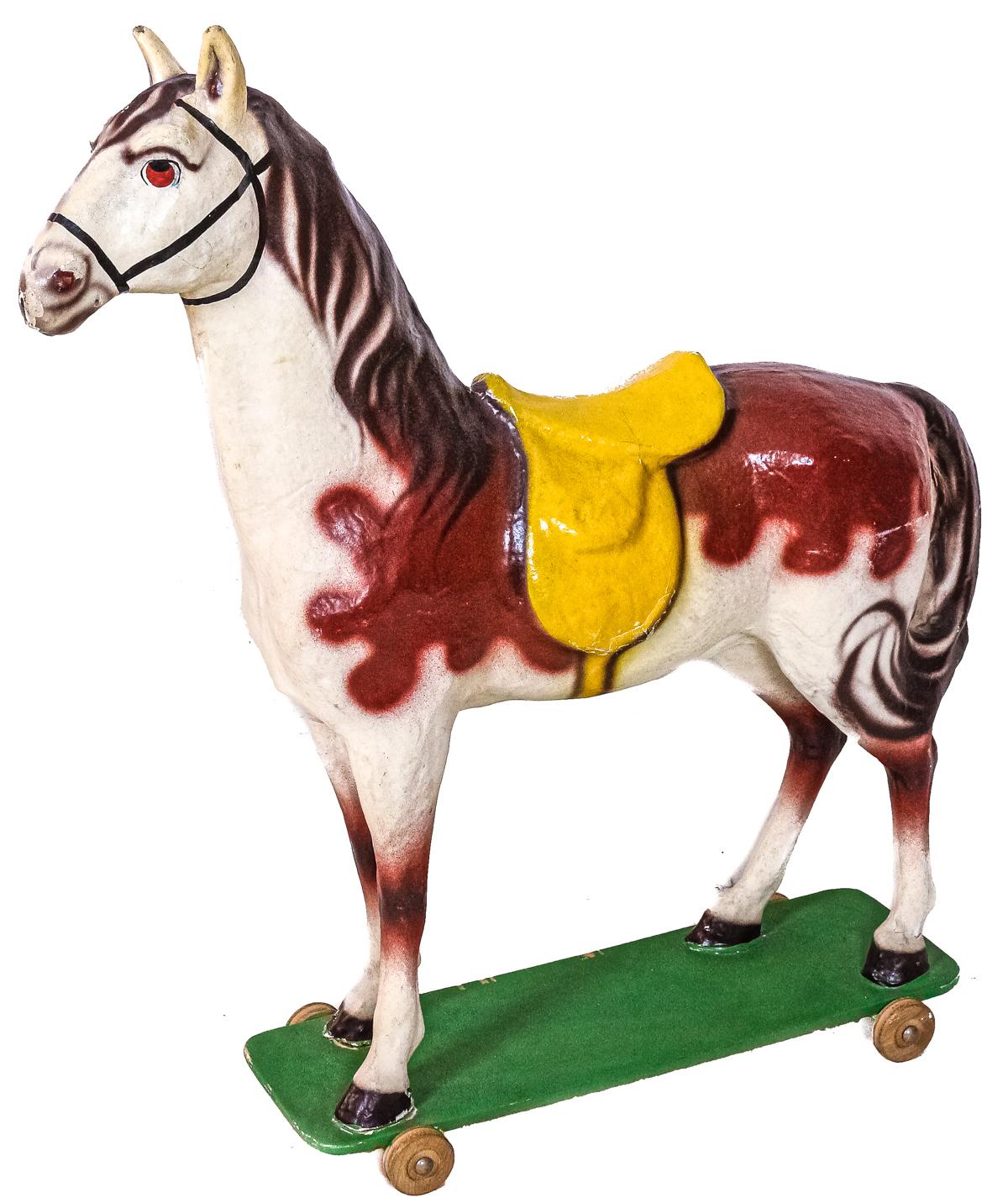 CABALLITO DE CARTON DE JUGUETE DEL SEGUNDO TERCIO DEL S.XX