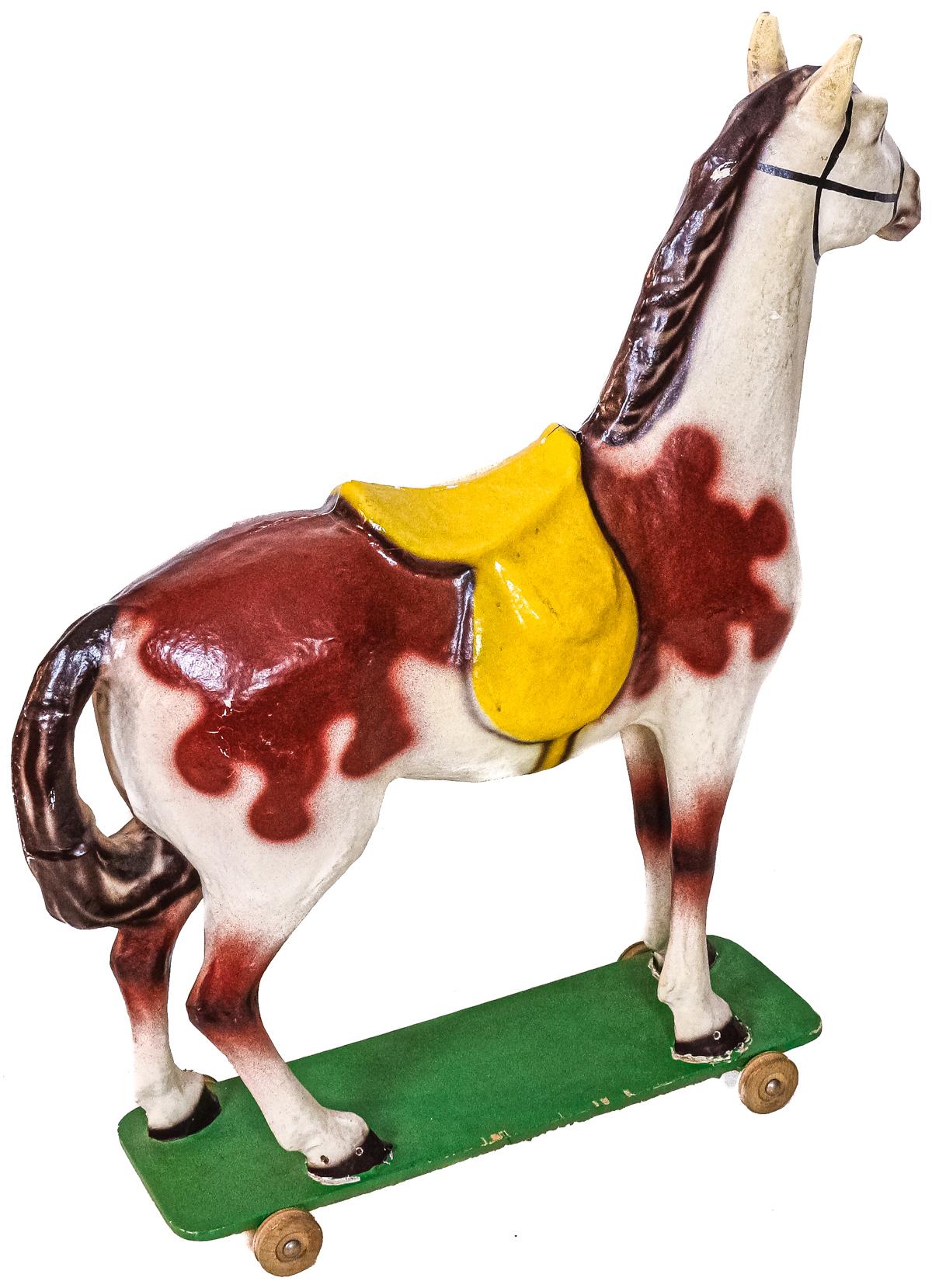 CABALLITO DE CARTON DE JUGUETE DEL SEGUNDO TERCIO DEL S.XX
