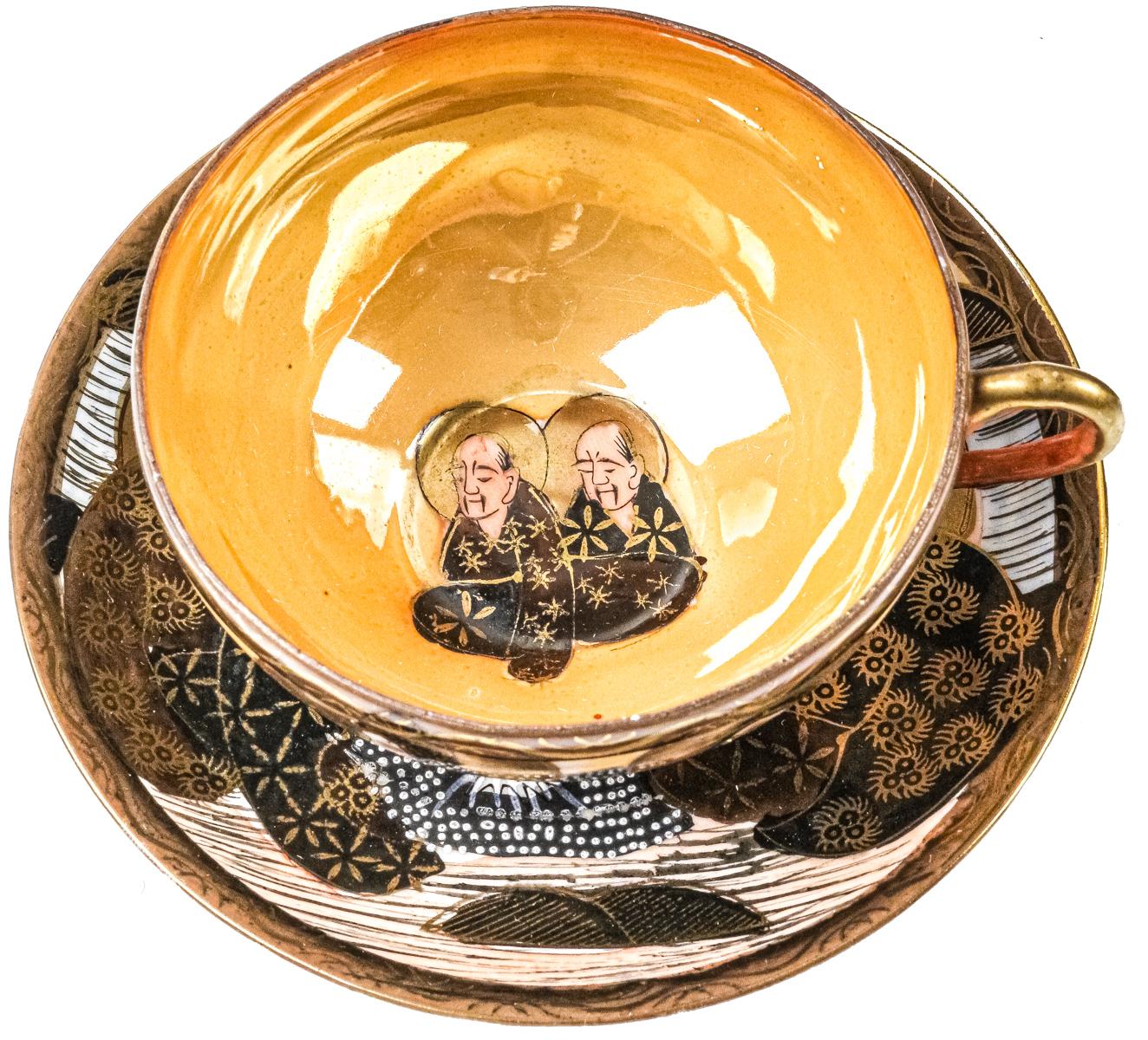 JUEGO DE TÉ JAPONÉS "SATSUMA" DEL SEGUNDO CUARTO DEL S.XX