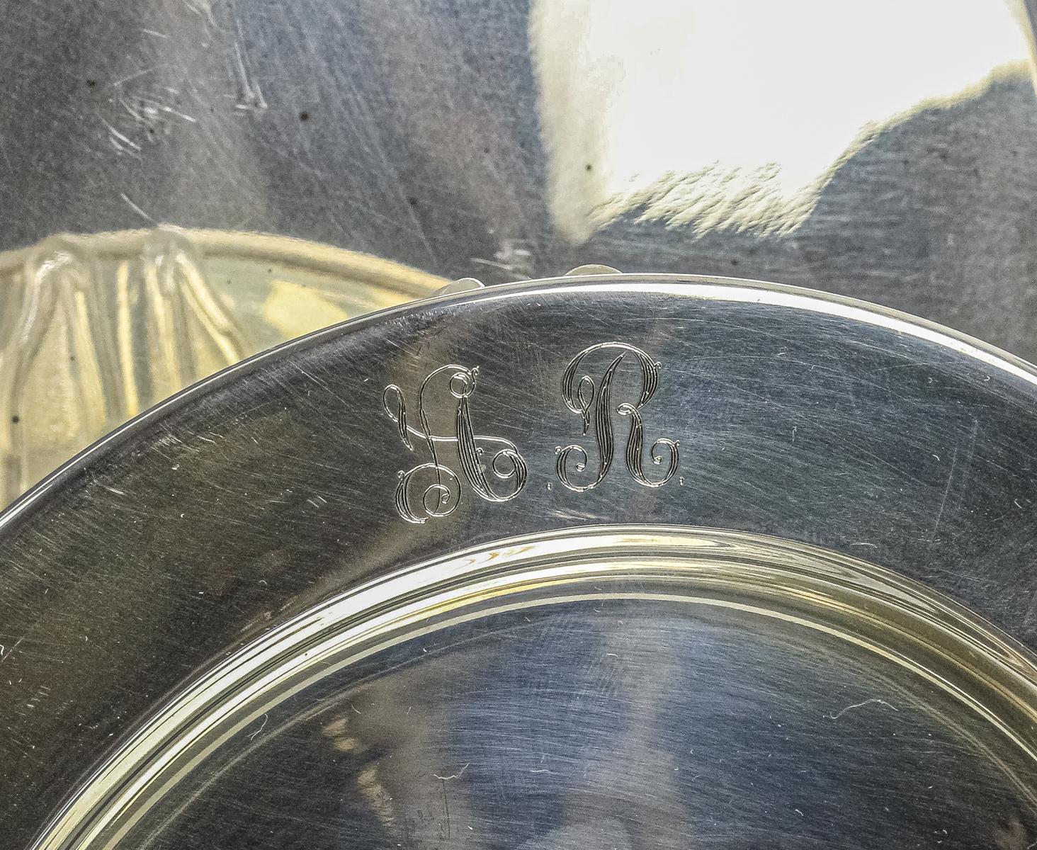 CONJNTO DE PLATOS DE PRESENTACIÓN EN PLATA MEDIADOS DEL S.XX
