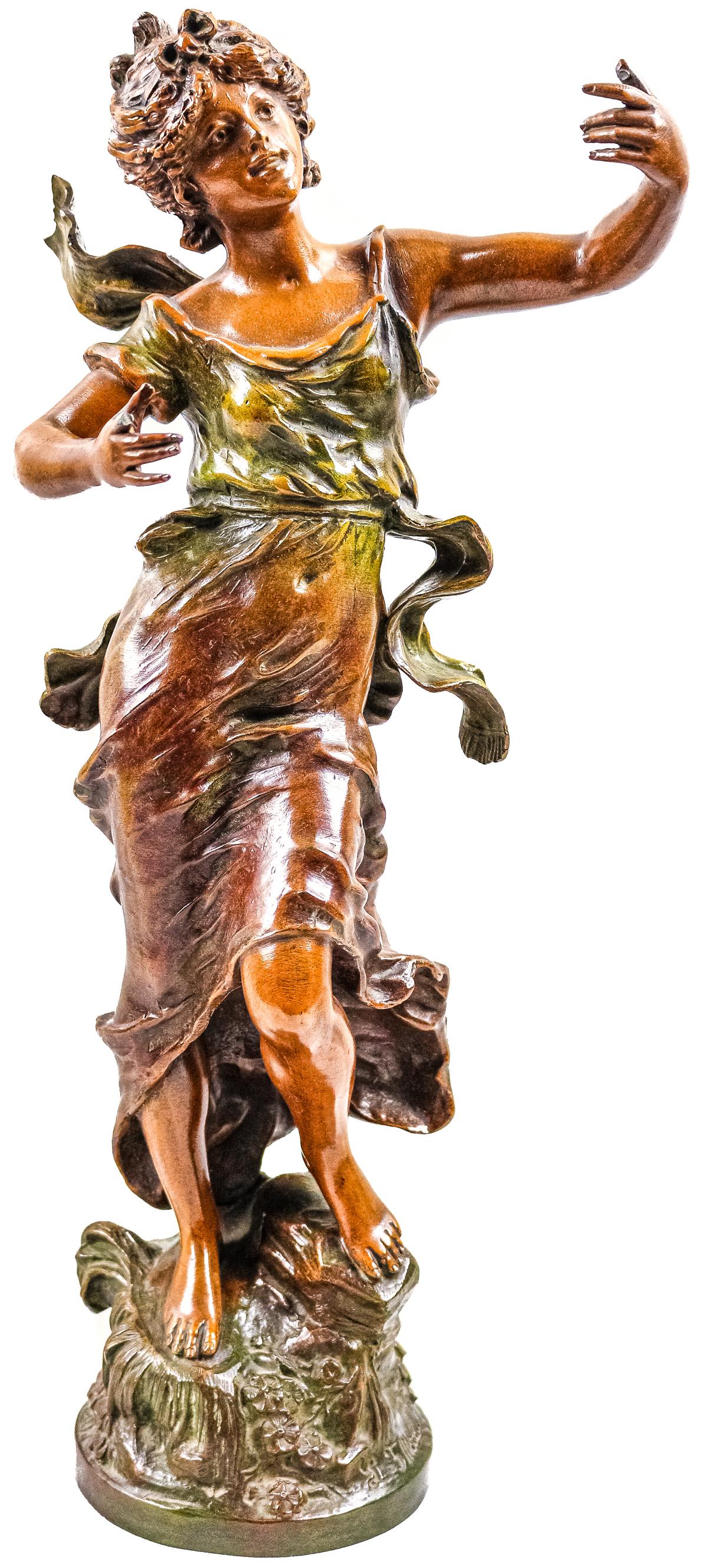 FIGURA FRANCESA EN CALAMINA DE FINALES DEL S.XIX