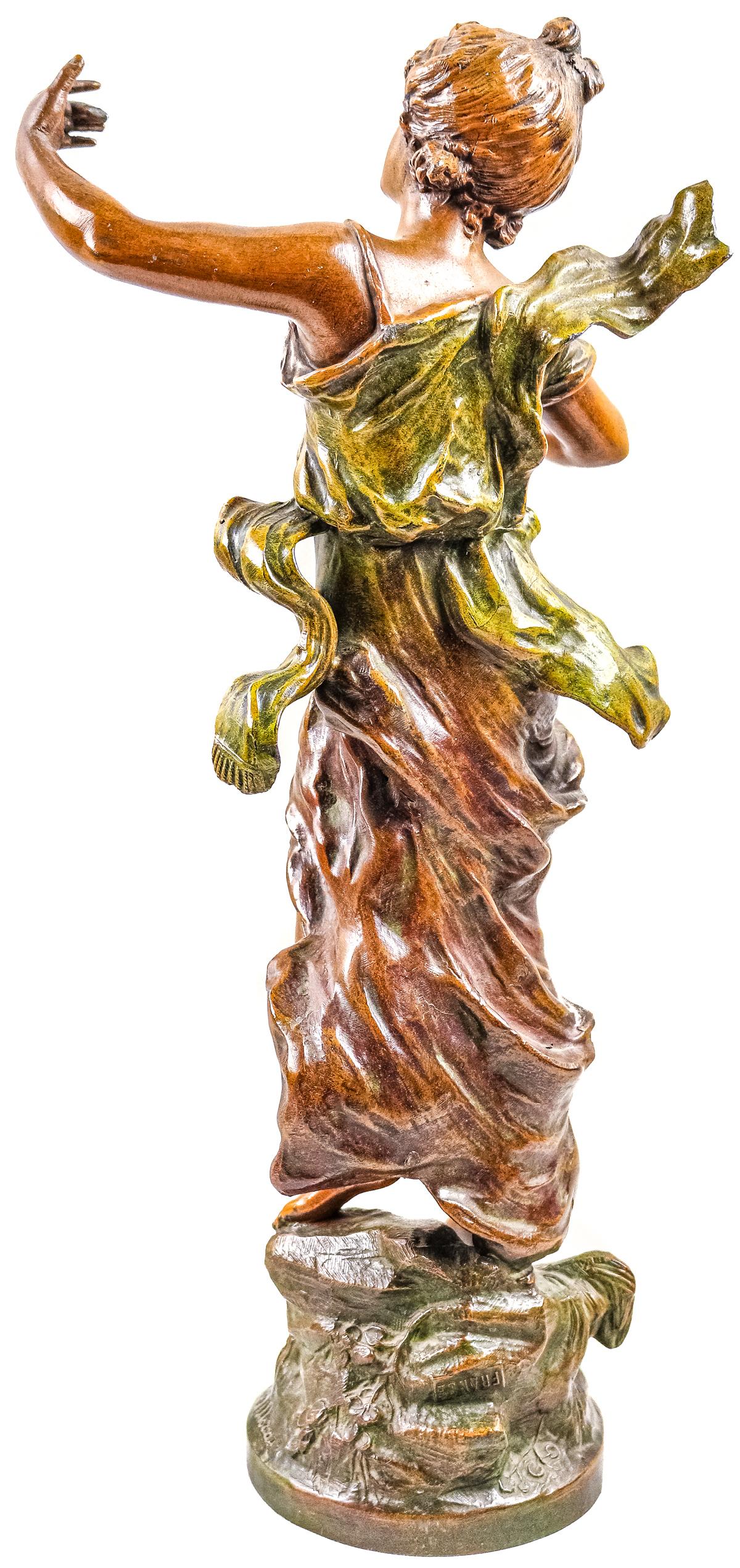 FIGURA FRANCESA EN CALAMINA DE FINALES DEL S.XIX