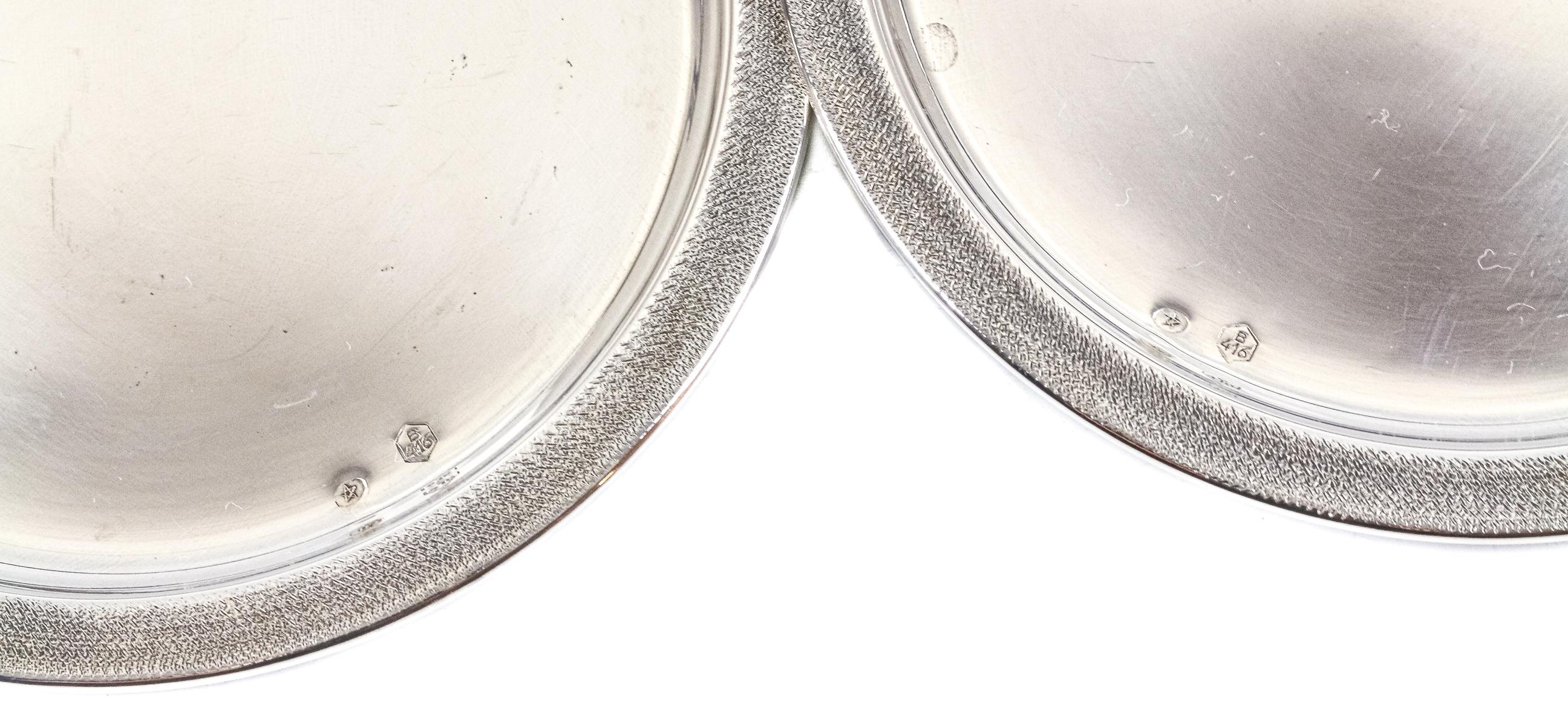 SEIS PLATOS PANEROS EN PLATA DE MEDIADOS DEL S.XX