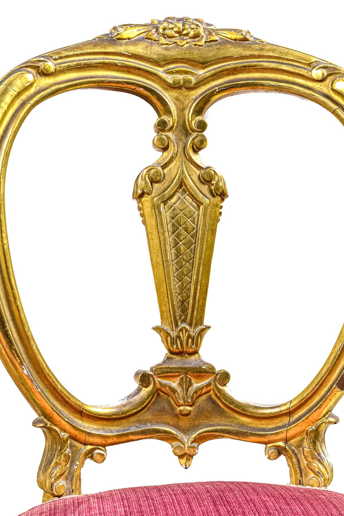 CUATRO SILLAS DE FINALES DEL SXIX