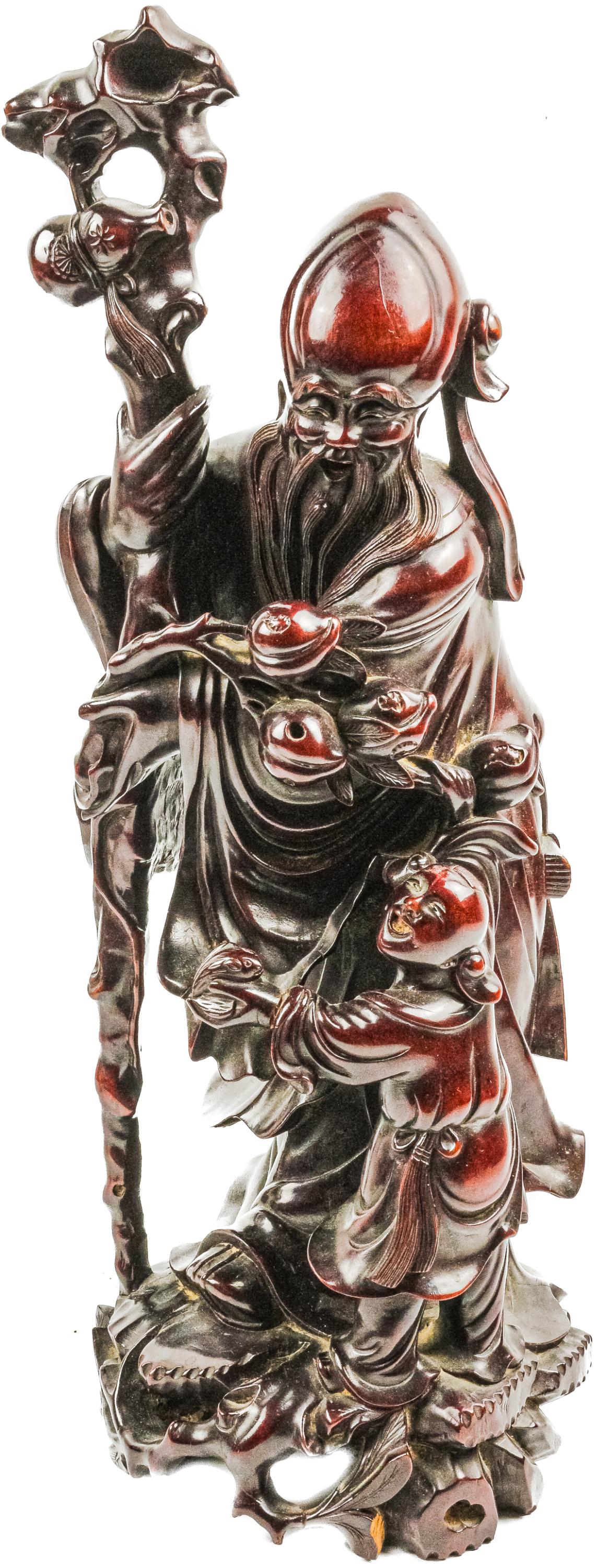 FIGURA ORIENTAL EN MADERA DE PALOROSA
