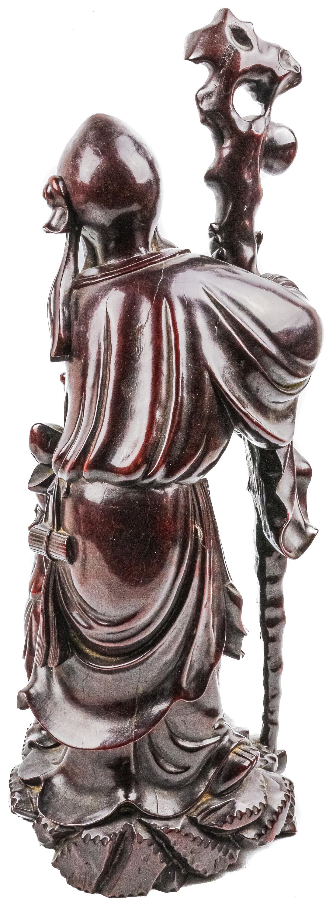 FIGURA ORIENTAL EN MADERA DE PALOROSA