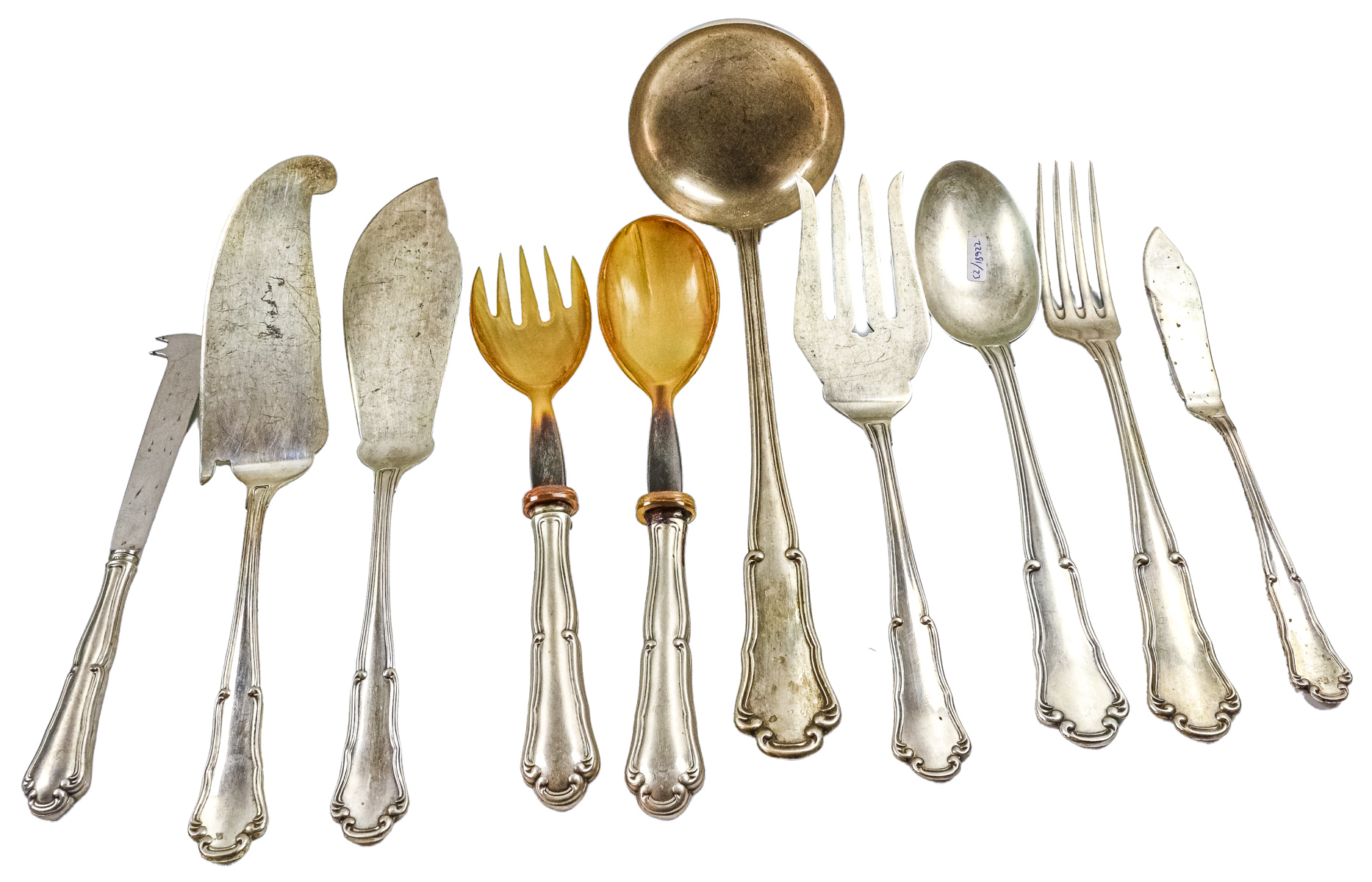CUBERTERIA DE PLATA ITALIANA DE MEDIADOS DE SIGLOXX