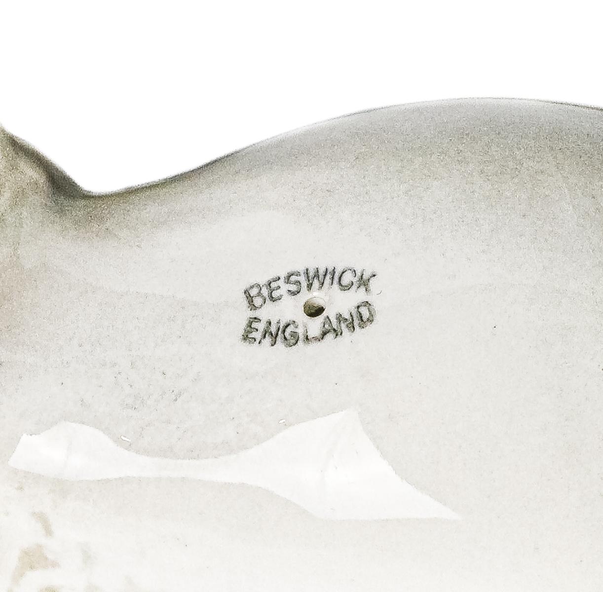 CUATRO CABALLOS EN PORCELANA "BESWICK" ÚLTIMO TERCIO S.XX